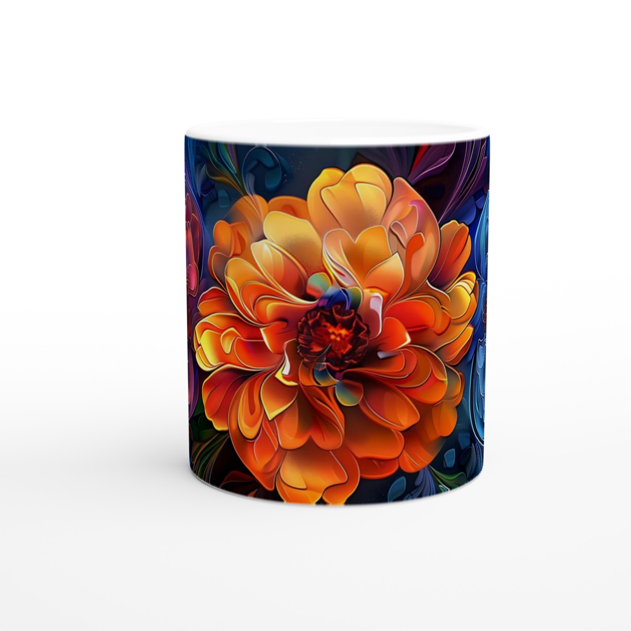 Abstrakt Blomster Keramikmugg 11oz – Levande Konst för Dina Fikastunder 8 6b3c2257-6452-4371-8b0c-d9644a34bec4