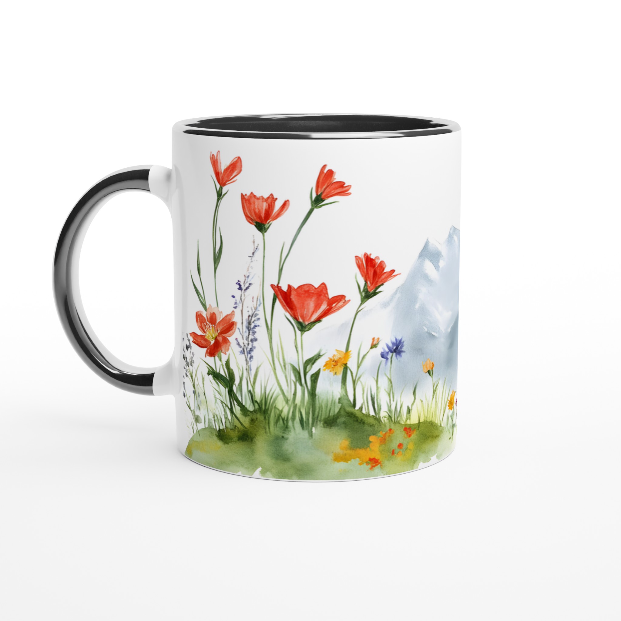 Akvarellblommor & Berg 11oz Keramisk Mugg – Konstnärlig Design för Din Favoritdryck 4 6b57ccfe-ce6d-416e-8db7-c8ee50941a6c