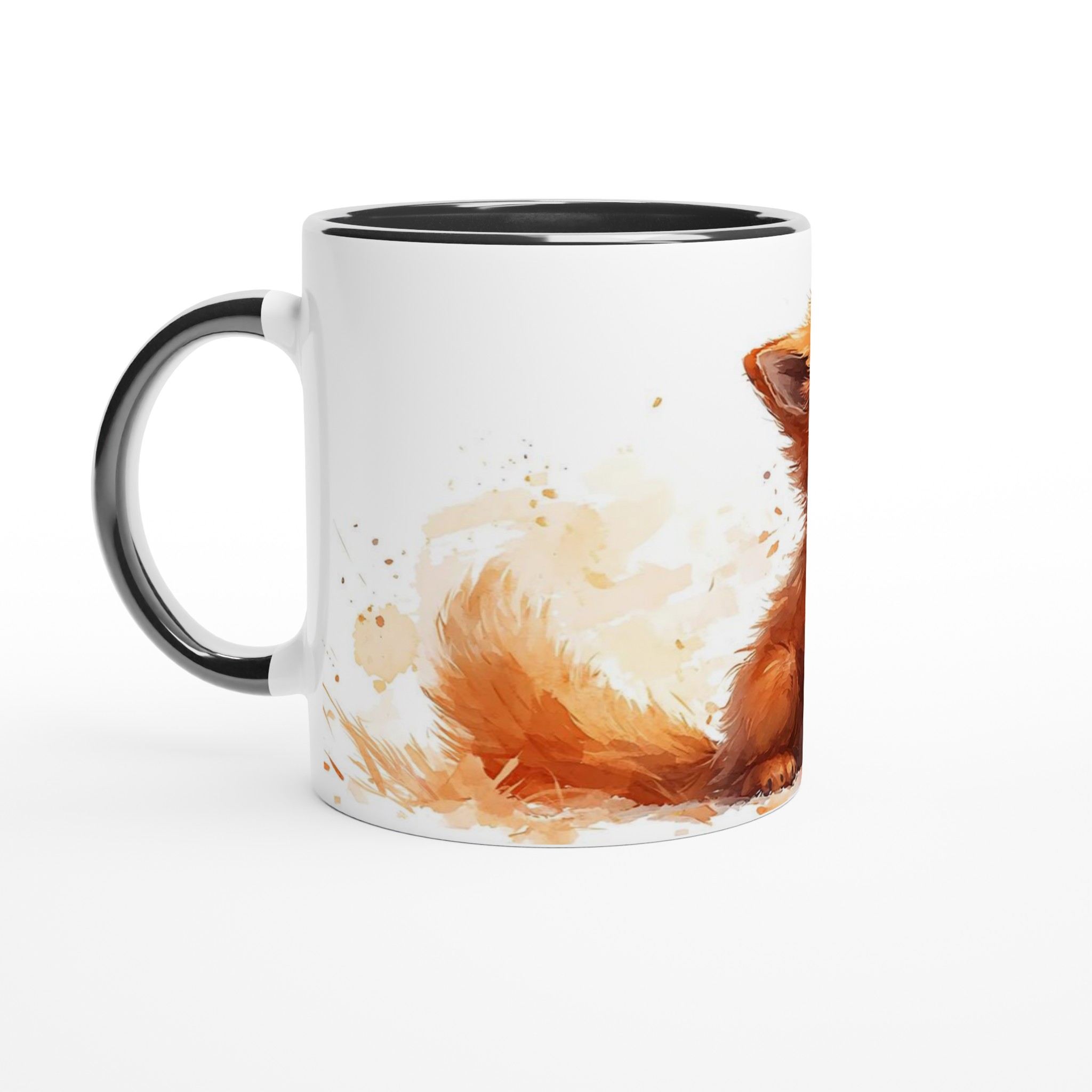 Söt Vattenfärg Rävmugg – Vit 11oz Keramisk Mugg för Kaffe & Te i Flera Färger 4 6b5fb85f-cb95-4ce6-a507-1971a39dc376