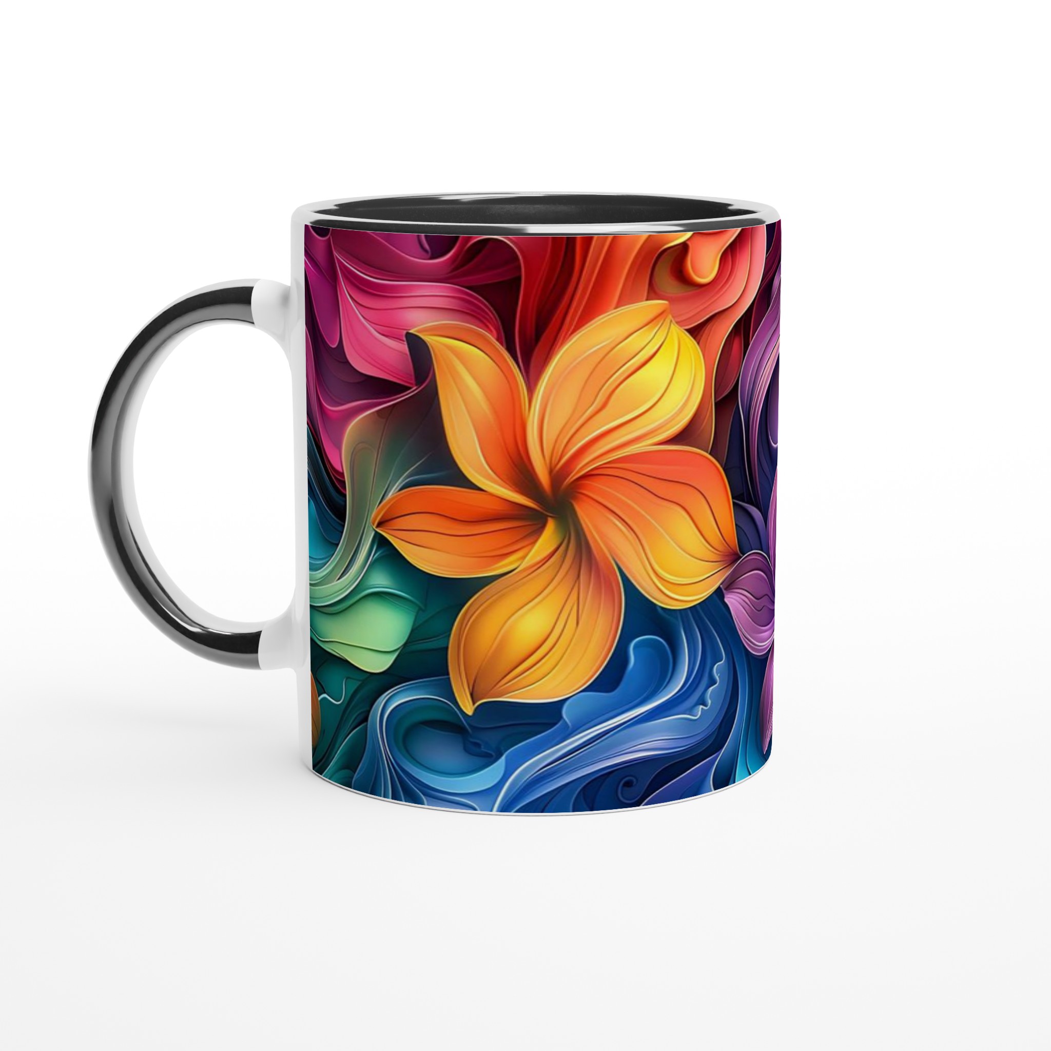 Tropisk Blomsterglädje 11oz Keramikmugg – Vibrerande Färgexplosion i Ditt Val av 7 Nyanser 4 6b6fb334-e19c-43f8-823a-61cd762a8402