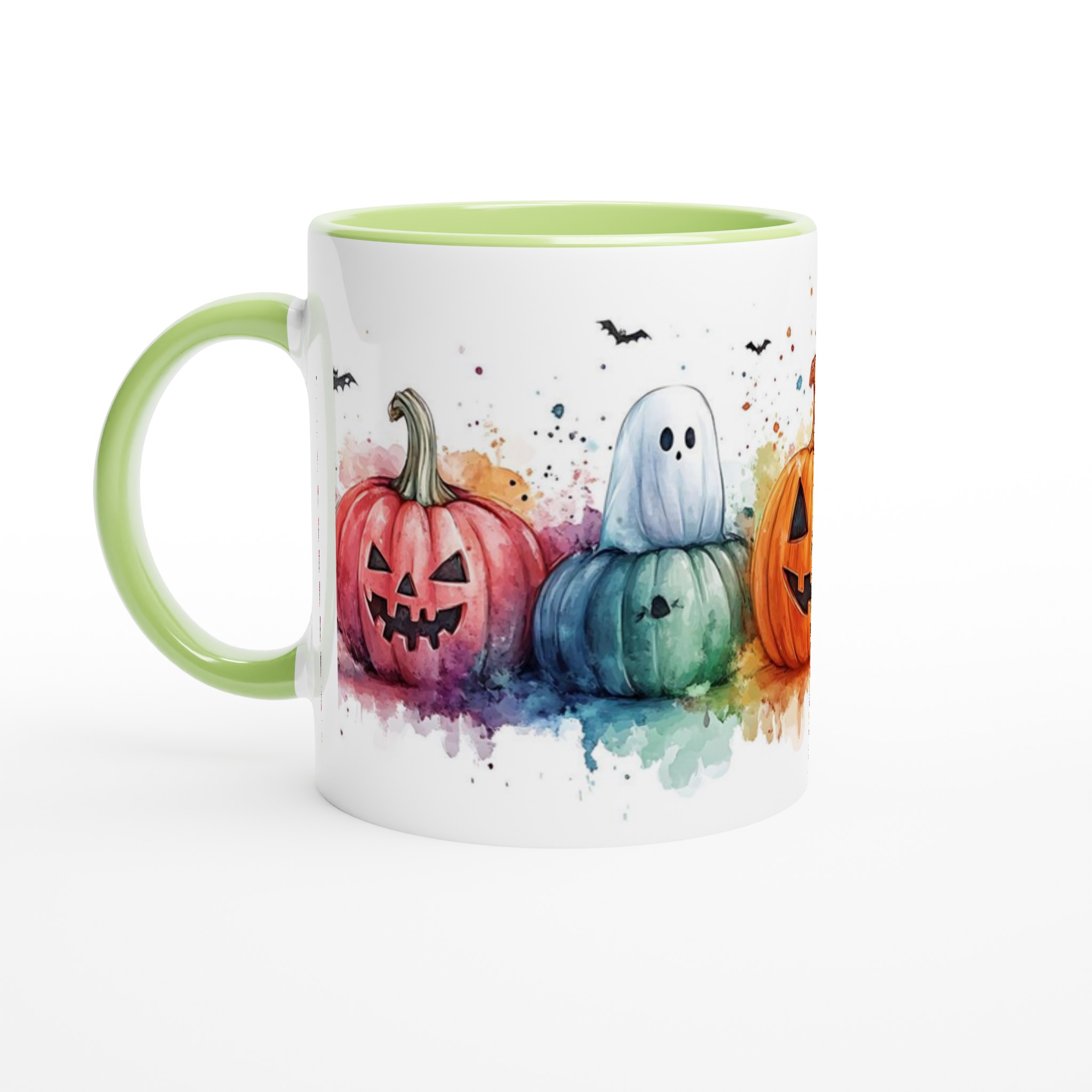 Färgsprakande Halloween Mugg: Bus eller Godis med Spöken & Pumpor i Akvarell – Välj din Färg! 7 6b718950-bc2f-4887-a577-a640db1e9282