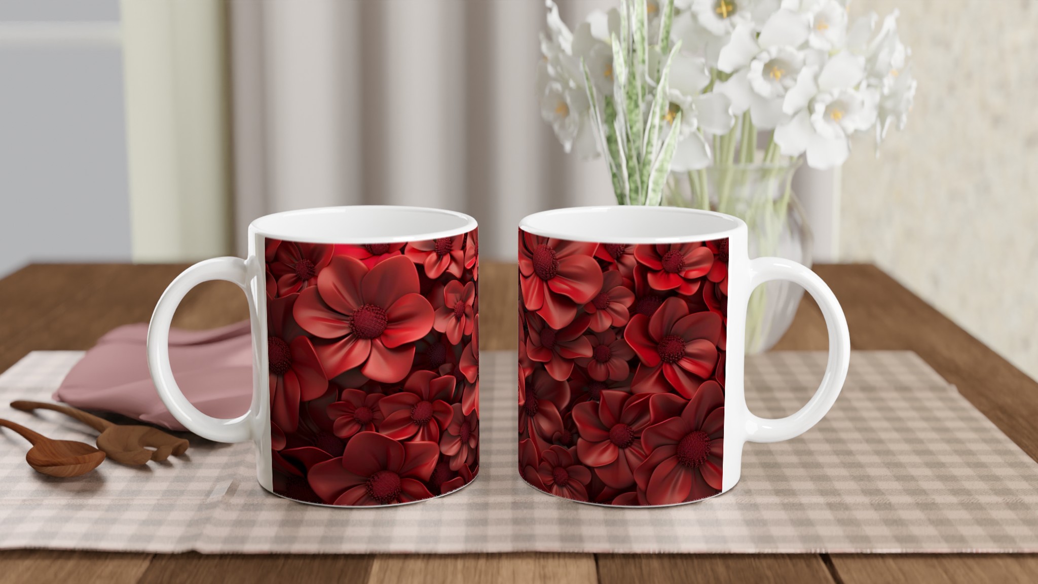Lyxig Blomsterdröm Keramikmugg – Välj bland 7 Strålande Färger! 10 6b815527-f163-47f2-8ffc-2bbe9a952635
