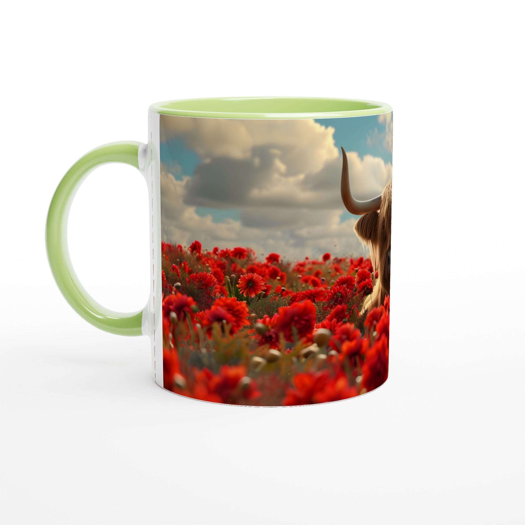 Highland Ko Mug – Charmig Illustration i Röd Vallmoäng – Välj bland 7 Färgstarka Muggar 7 6bbea44e-f846-4518-9804-1376d85e052b