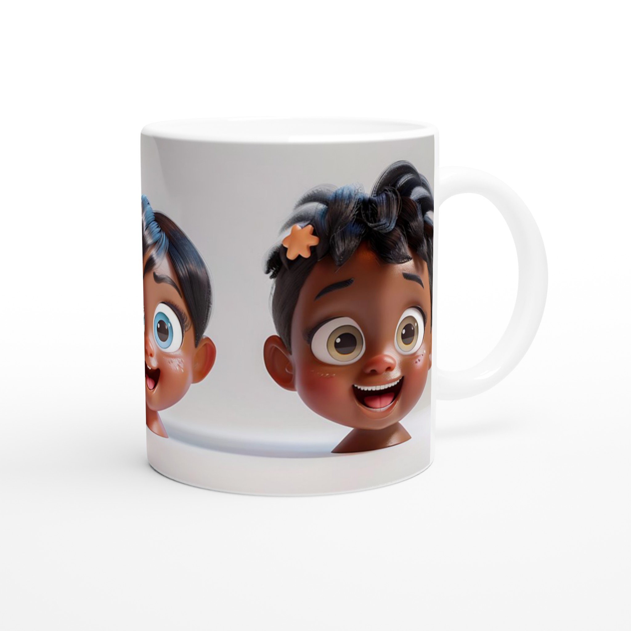 Glad Kaffemugg med Lekfulla Barnansikten – Välj din Färg i 11oz Keramik 9 6bc957a3-b642-4efb-b800-e6dd1aea0308