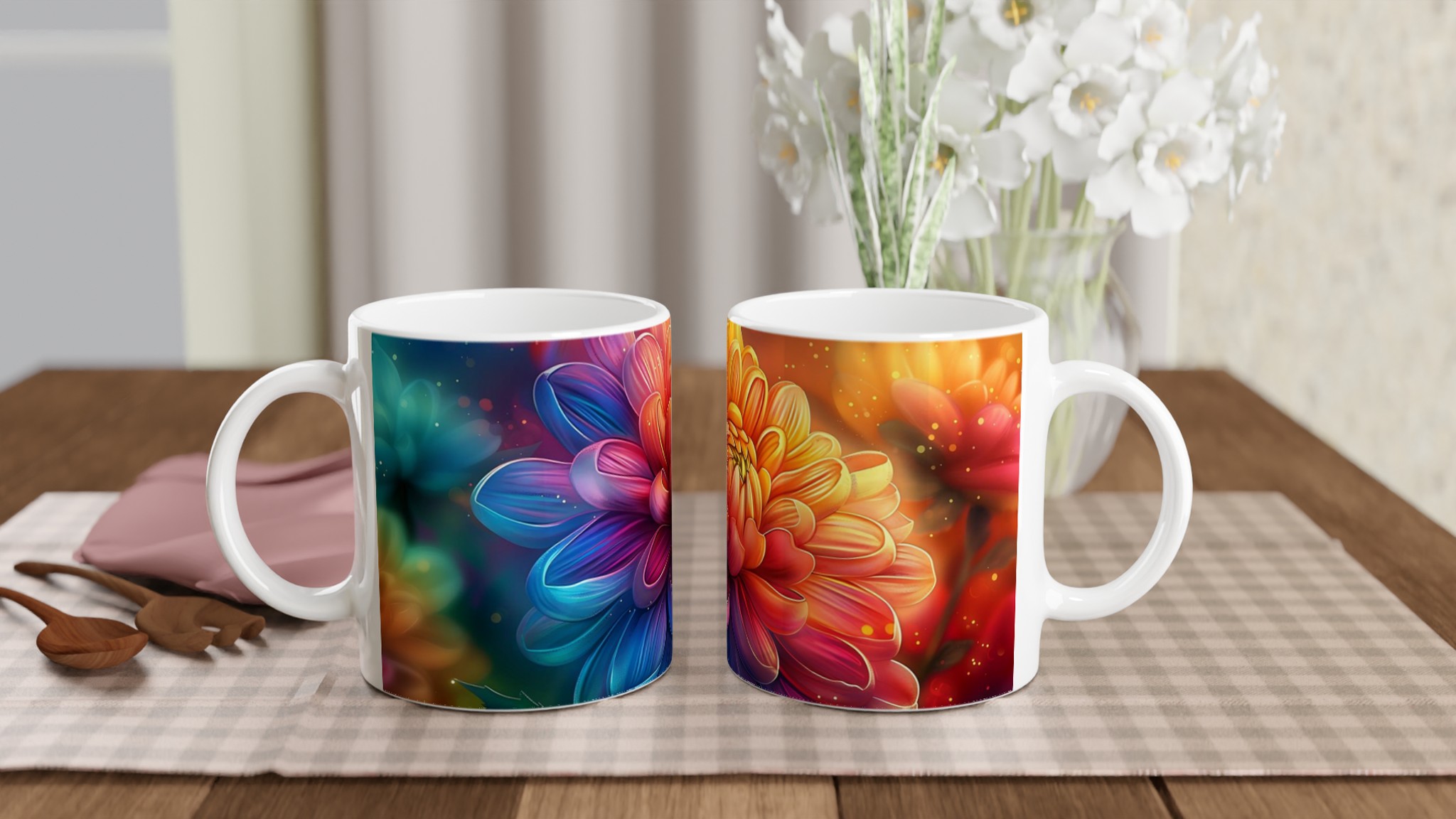 Färgexplosion Dahlia Mugg – 11oz Keramisk Kaffemugg i Levande Nyanser för Hem & Kontor 10 6bd782a3-67f4-459b-9c1e-3526b4b738ca