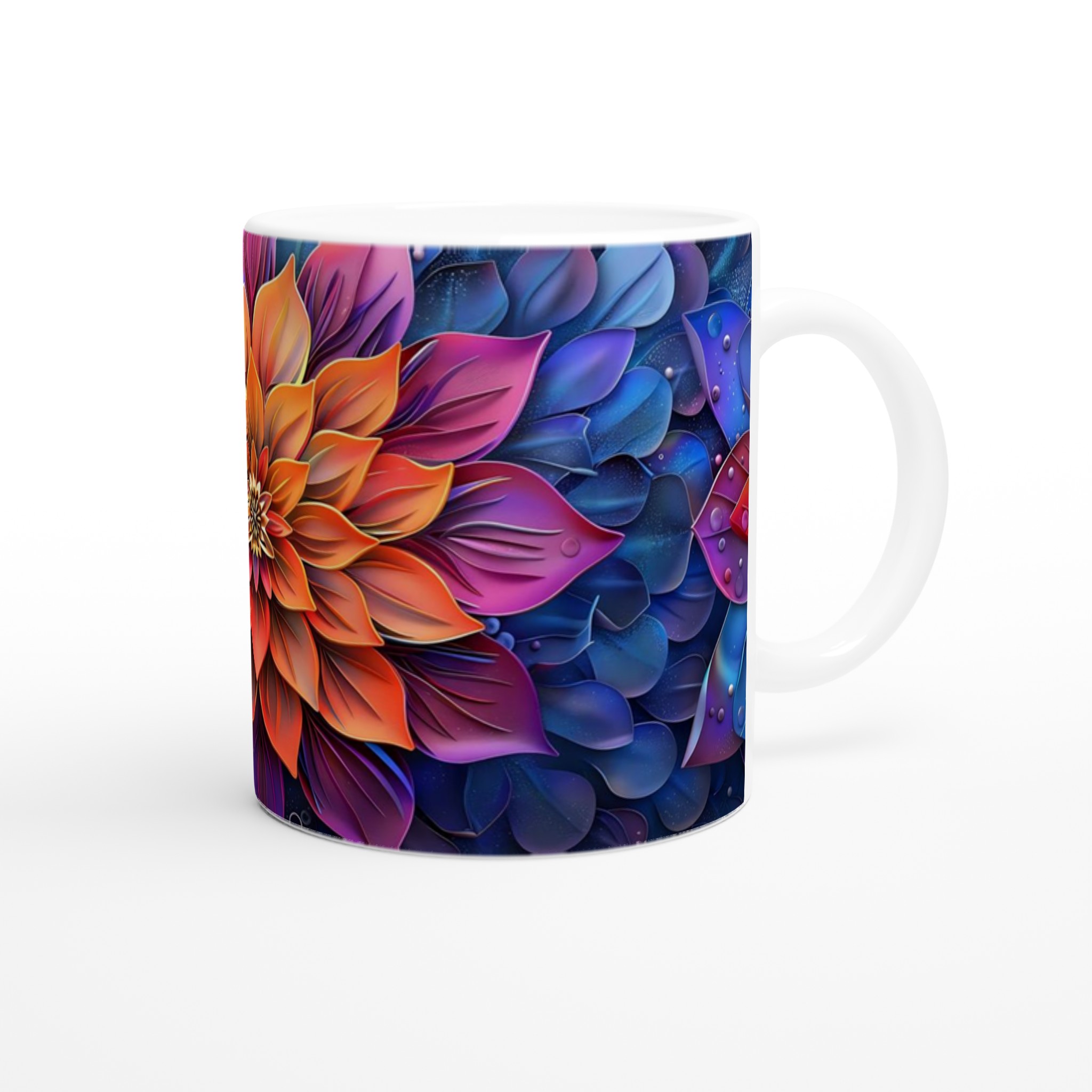 Abstrakt Mandala Blommig Keramikmugg – Vibrerande Färgstark 11oz Kaffemugg 9 6bdcecac-5188-4d4c-a803-a183fcea478d