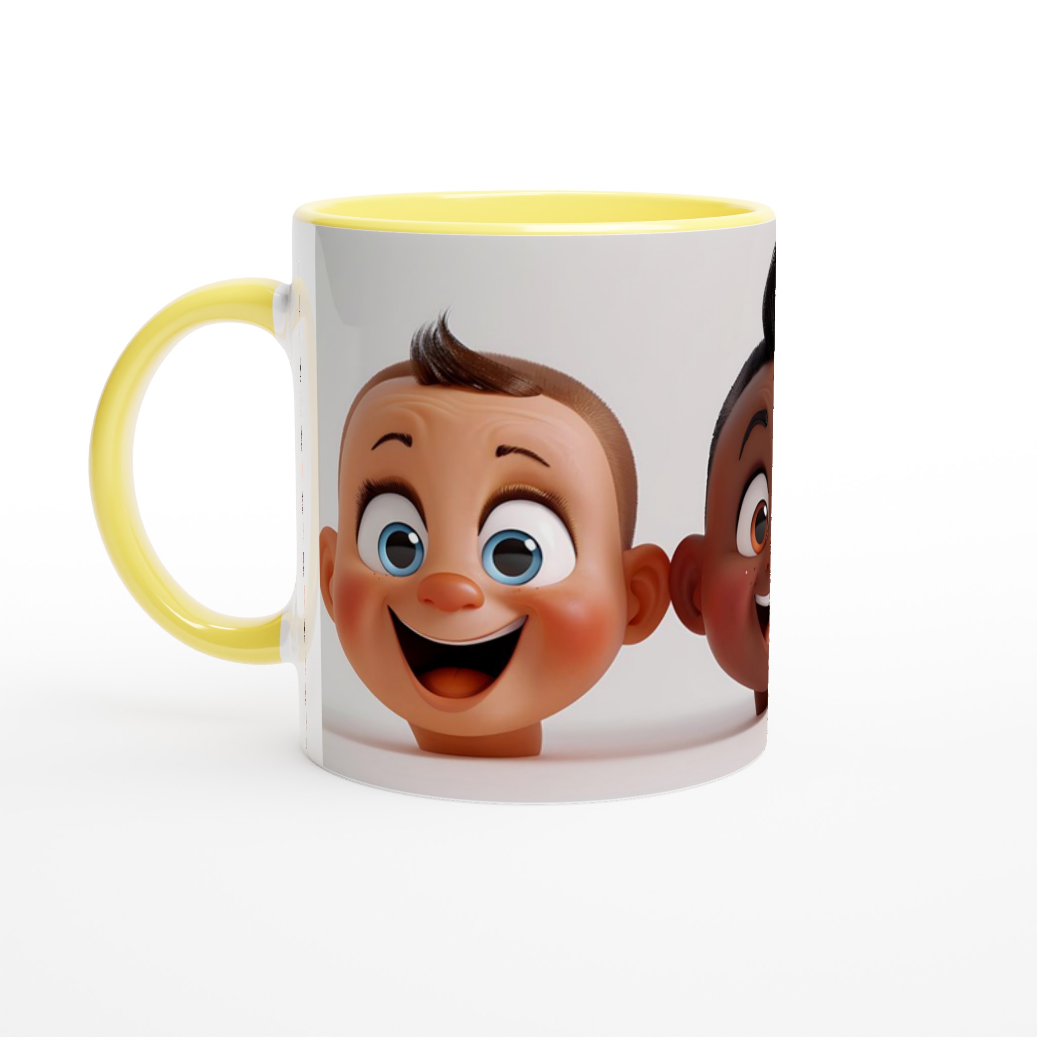 Glad Cartoon Ansiktsmugg – 11oz Keramikmugg i ditt val av sju livliga färger 3 6bea0e81-29fe-451d-90c0-8f7024ee4078