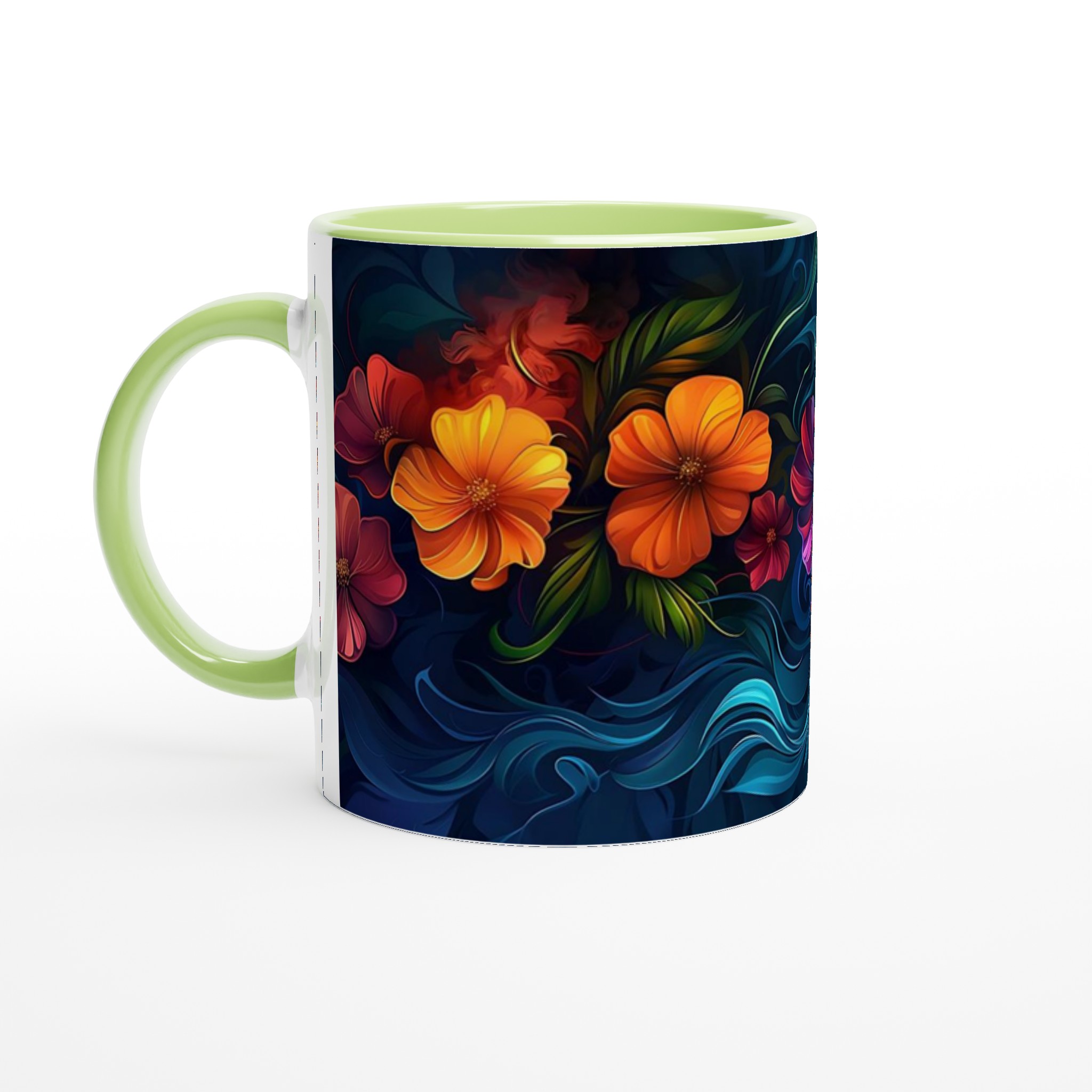 Konstfull Blomsterfärg – 11oz Keramikmugg i ditt Val av 7 Livfulla Nyanser 7 6bff85d7-f234-469b-bca0-e536eb7d66d8