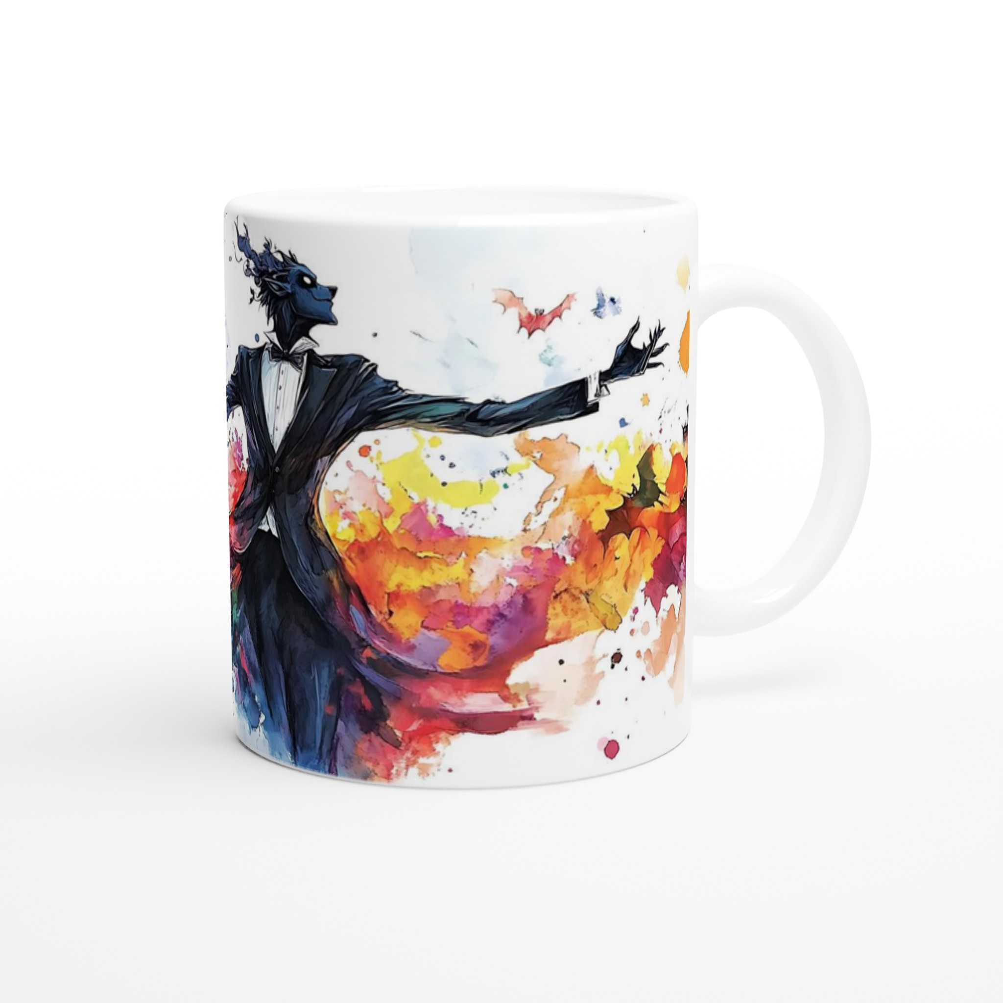 Magisk Vampyrorkester Mugg - Färgexplosion med Fladdermöss 9 6c078d62-2e9b-4575-a6b0-64b54e2afe93