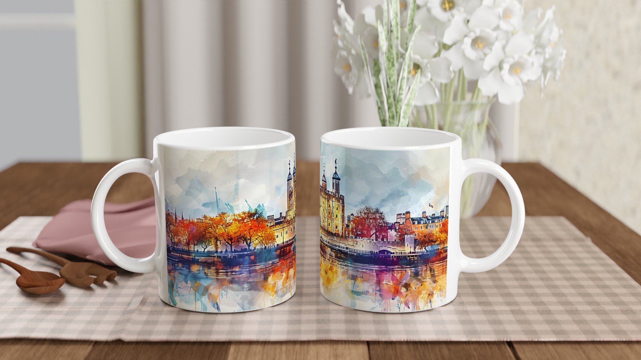 London Tower Akvarellmugg – Konstnärlig Charm i Din Hand, Välj Bland Flera Färger 10 6c1a1c86-56aa-4fe9-a1ce-7860b57d5951
