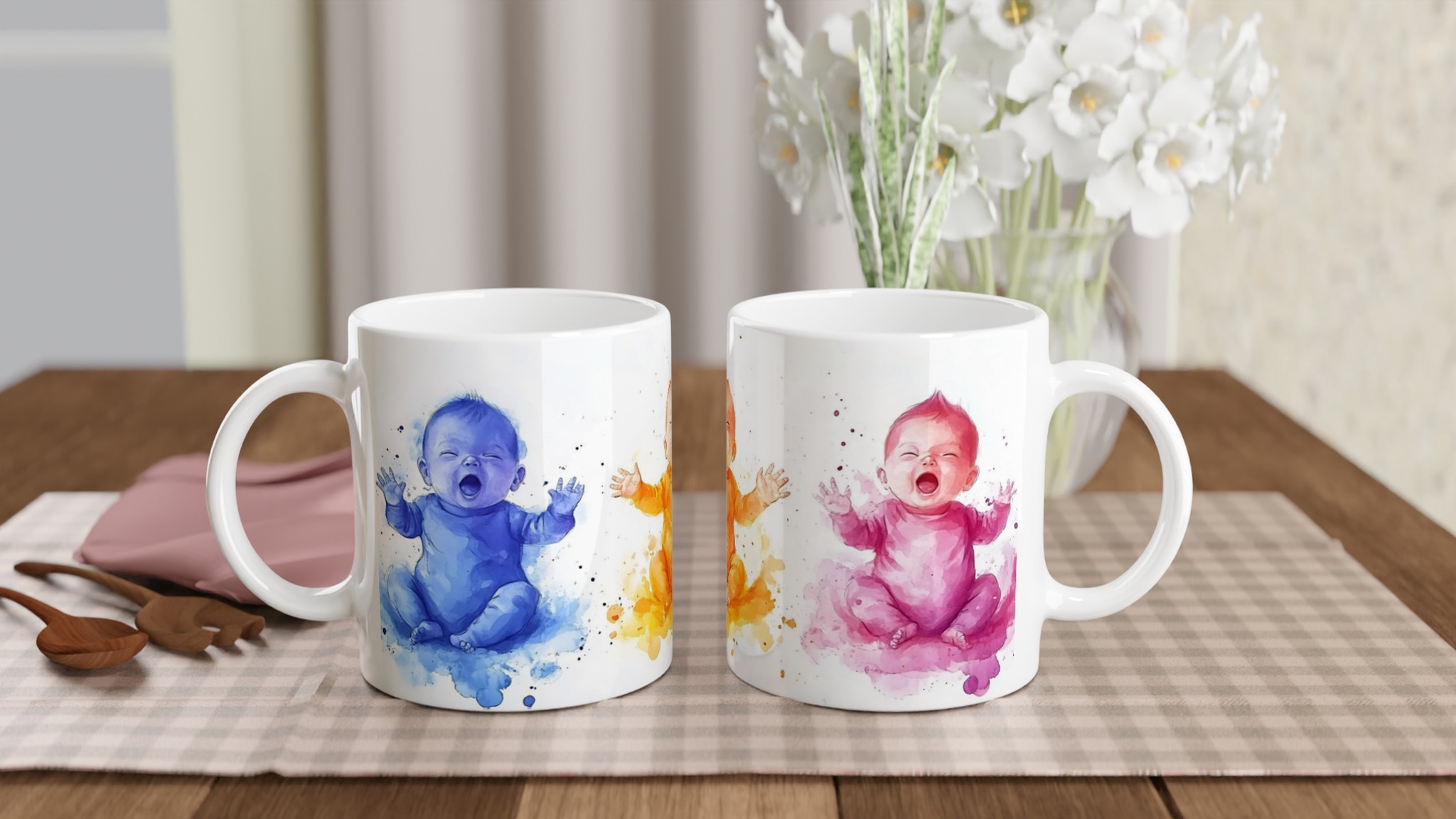 Baby Charm Mugg – Akvarellglädje i 7 Livliga Färger 10 6c4057ef-1086-48ff-9746-5227030e7558