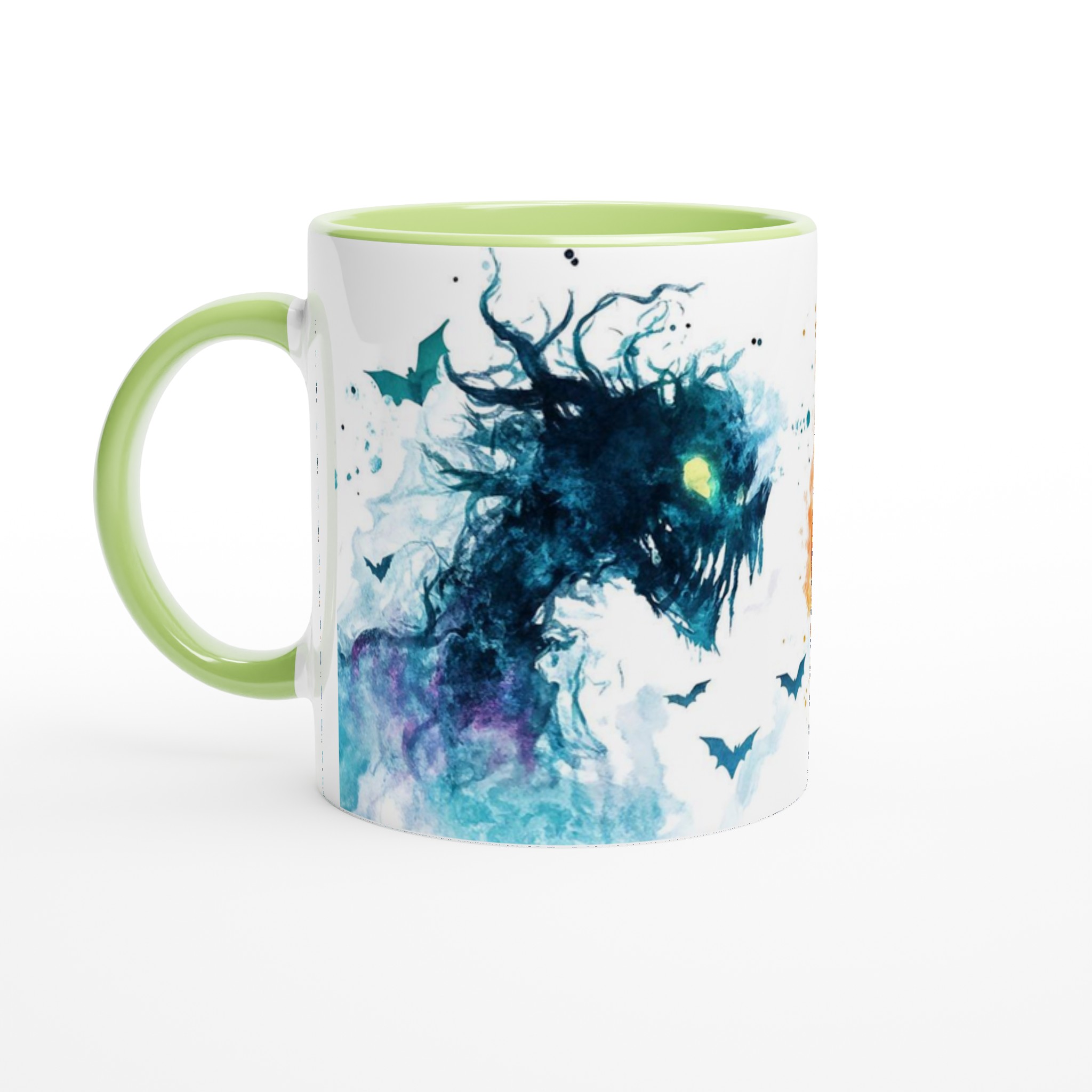 Mystisk Häxa & Pumpa Keramisk Mugg - Spöklik Design i Färgstarka Akvarelltoner 7 6c4e107d-3d64-4e88-ac32-94082db99c79