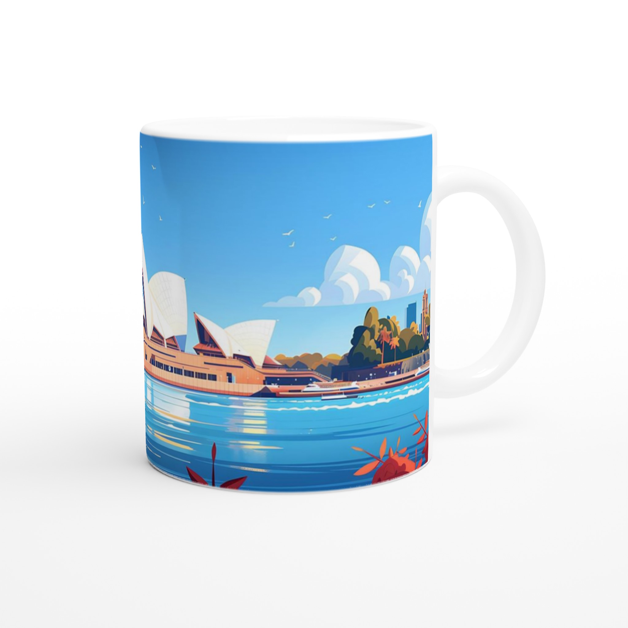 Sydney Opera House Konst Keramikmugg - 11oz Ikonisk Design, Välj Din Färg! 9 6c5e6d9c-e47e-4583-b262-5ad5d3407325
