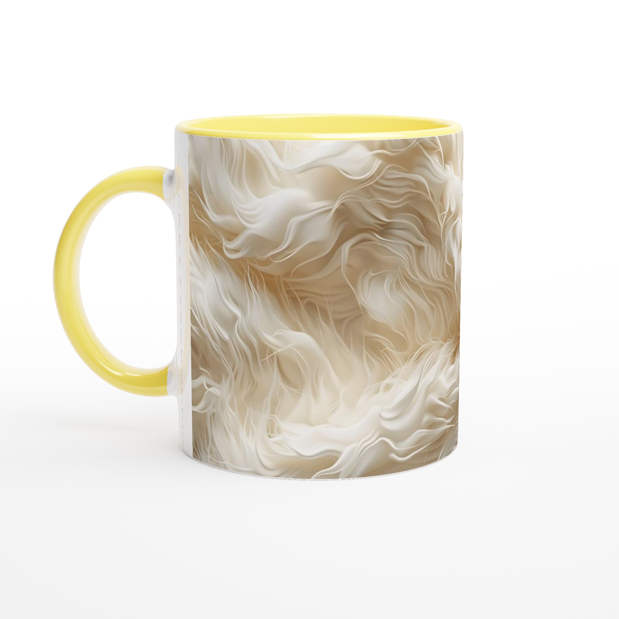 Abstrakt Krämvit Konstnärlig Keramikmugg - 11oz, Vågor & Virvlar, Välj Bland Flera Färger 3 6c6206a6-660f-4598-9f35-08cf7727eea9