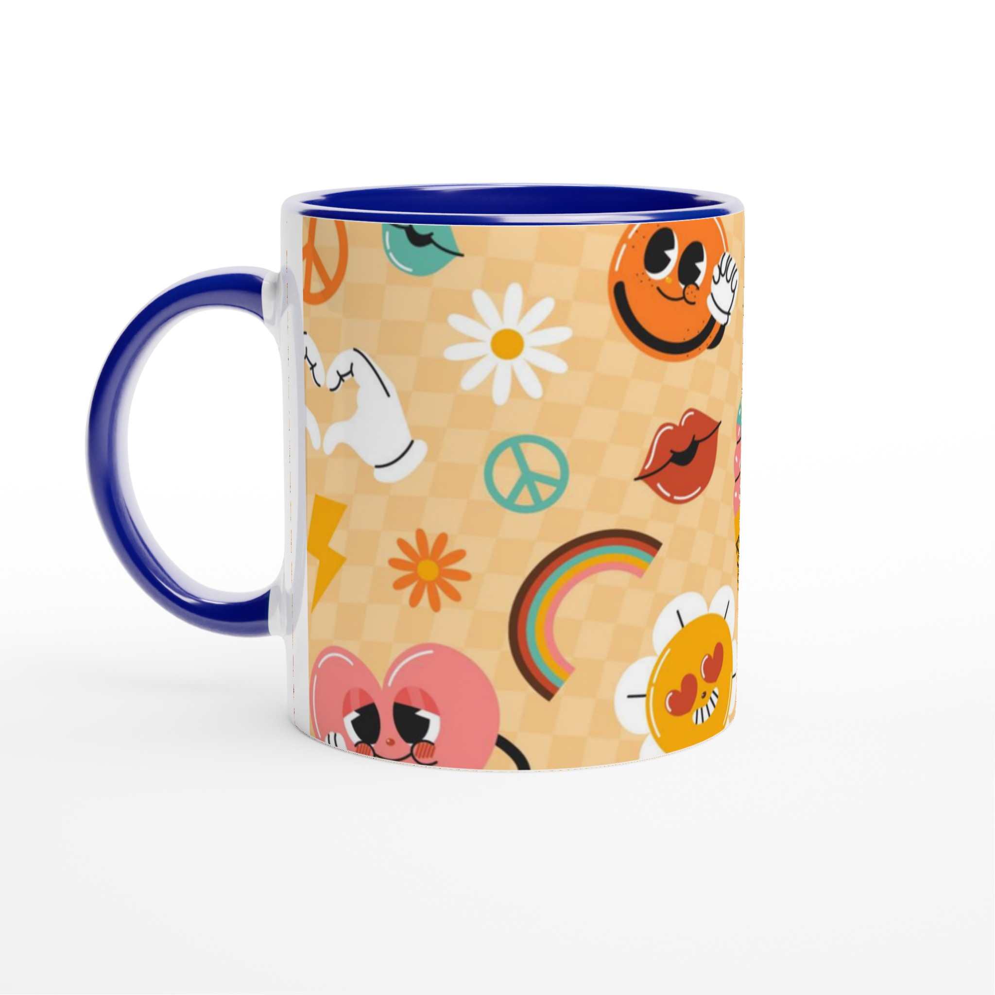 Retro Vibe Keramikmugg 11oz – Kärlek, Fred & Glada Ansikten i Ditt Val av Färg 2 6c68aa2f-c453-4d41-ad07-95aa6ce6b85a