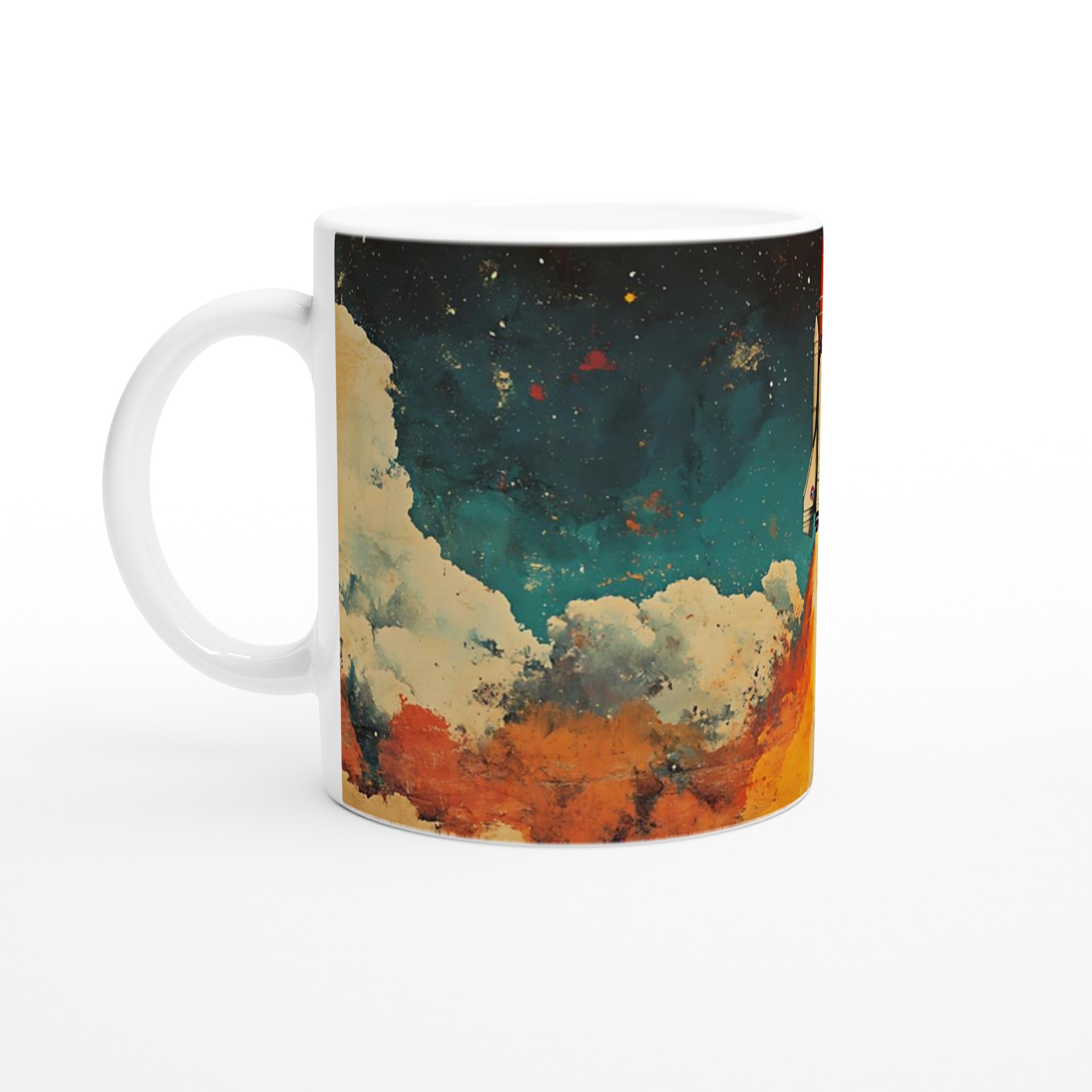 Kosmisk Start! Rymdfärja Keramikmugg - 11oz, Välj Bland 7 Färger 1 6c76ebb1-177f-481e-8788-e3a2c8a6e160
