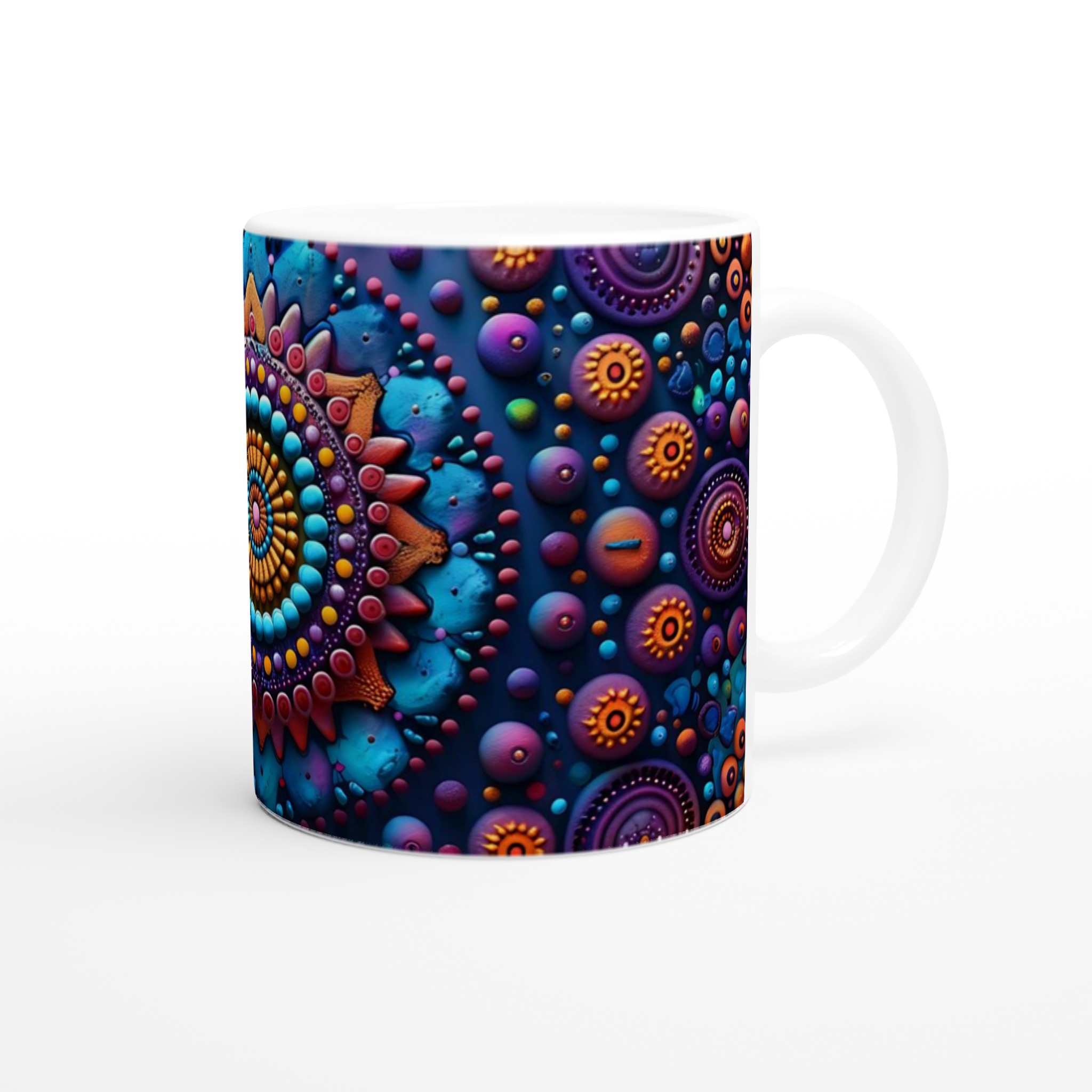 Kosmisk Mandala Keramikmugg - 11oz, Levande Design i Valfri Färg 9 6c7e8bc4-22bf-4799-9cd9-f7d5899709be