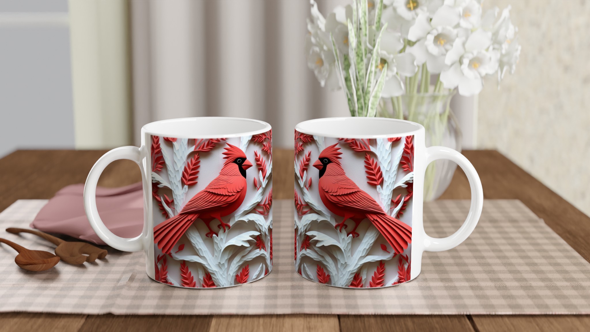Vit 11oz keramisk mugg med elegant röd kardinal – finn din färg och glans 10 6c99a2a1-466b-4e01-9588-d958c61613cf