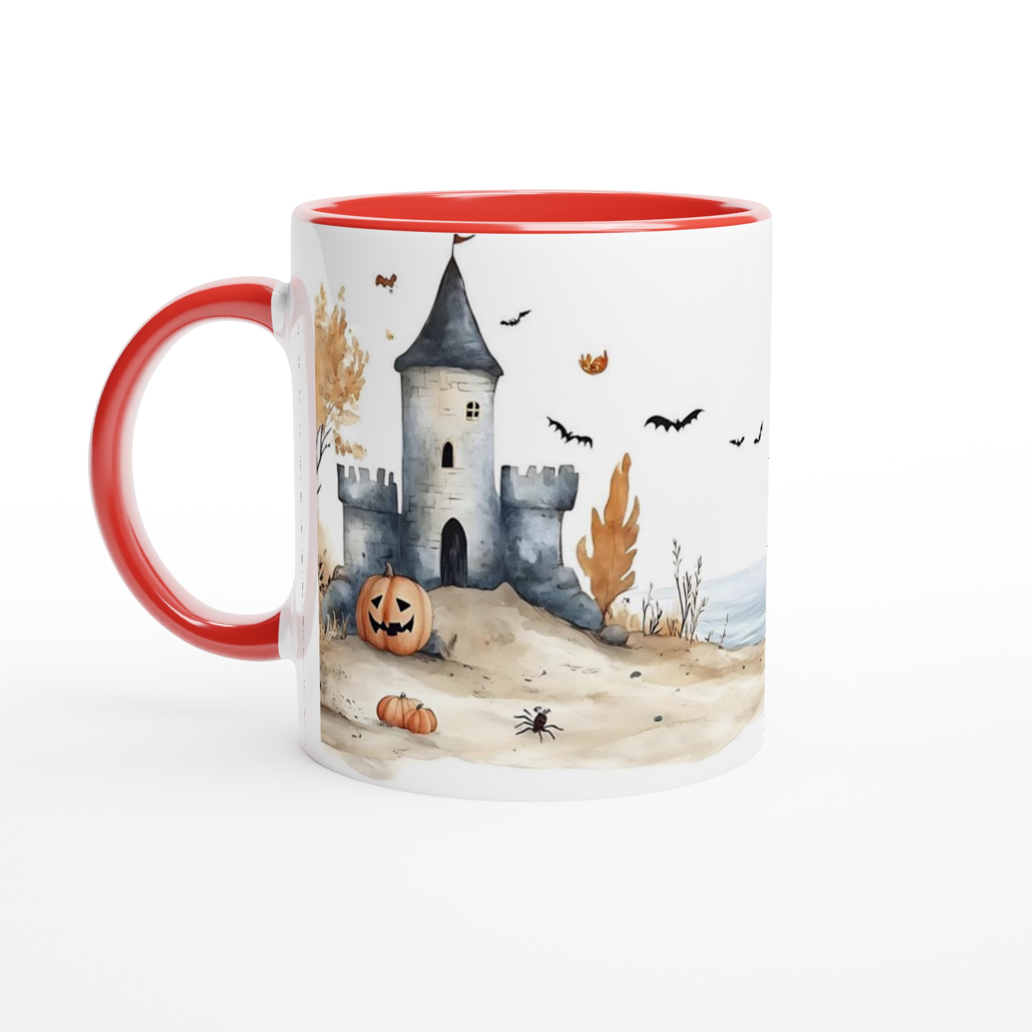 Mystisk Halloweennatt – Akvarellmugg med Slott och Pumpor i Valfri Färg, 11oz Keramik 5 6c9e250b-cf18-4e87-846e-5a5a517f2f89