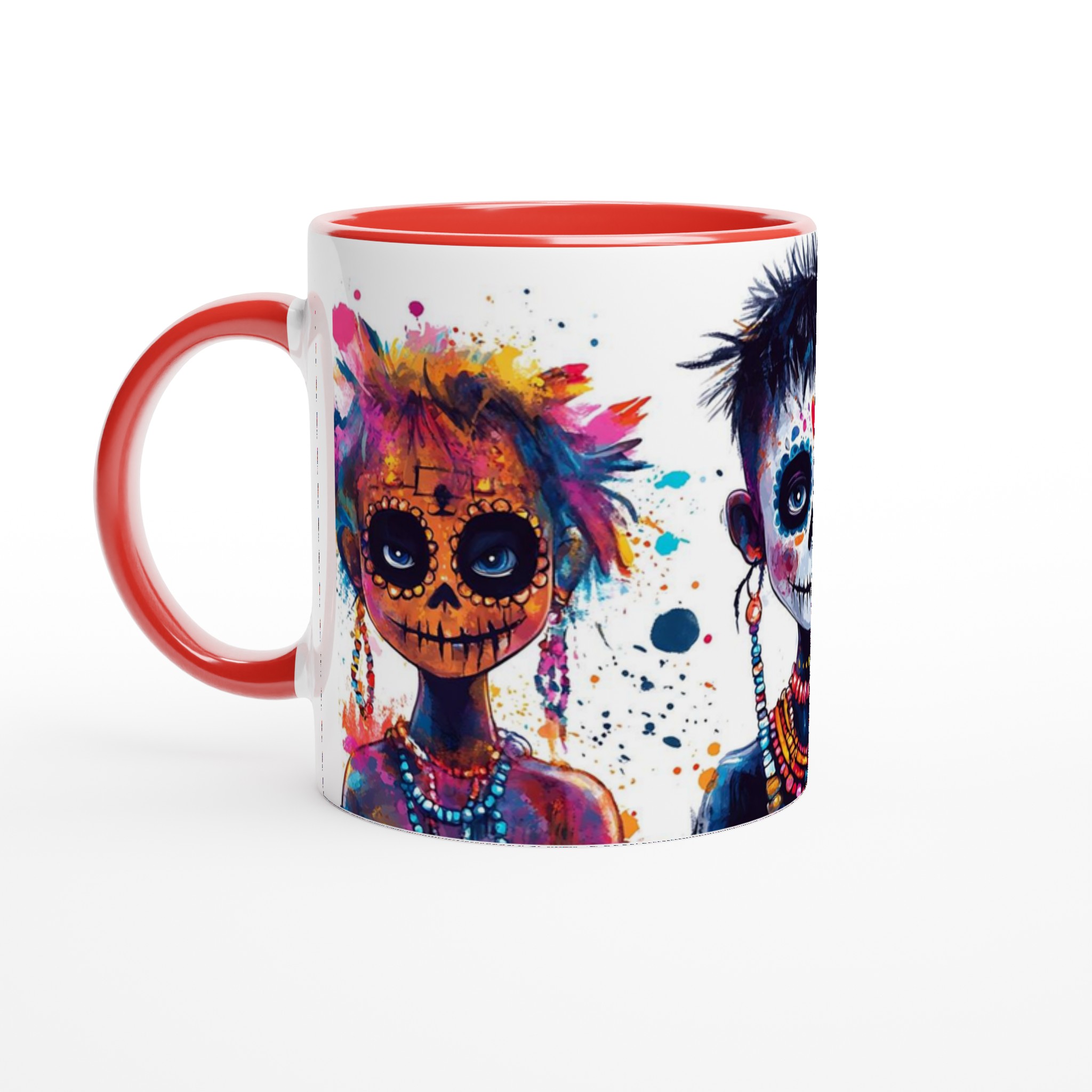 Färgsprakande Calavera Mugg - 11oz Keramisk Kaffemugg i ditt val av sju livfulla färger 5 6cb33520-fc03-49d8-94d0-4cf83b5671af