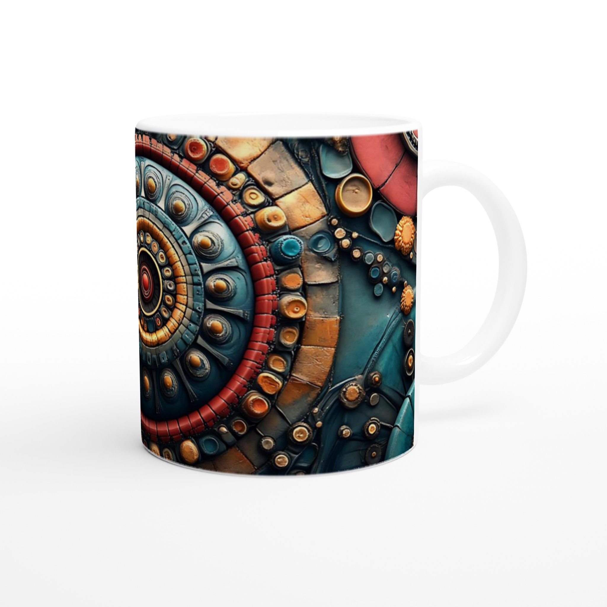 Mandalainspirerad 11oz Keramikmugg - Bohemisk Design med Vintage Charm 10 6d02cfe3-561b-4617-b6a6-e59e7e96d831