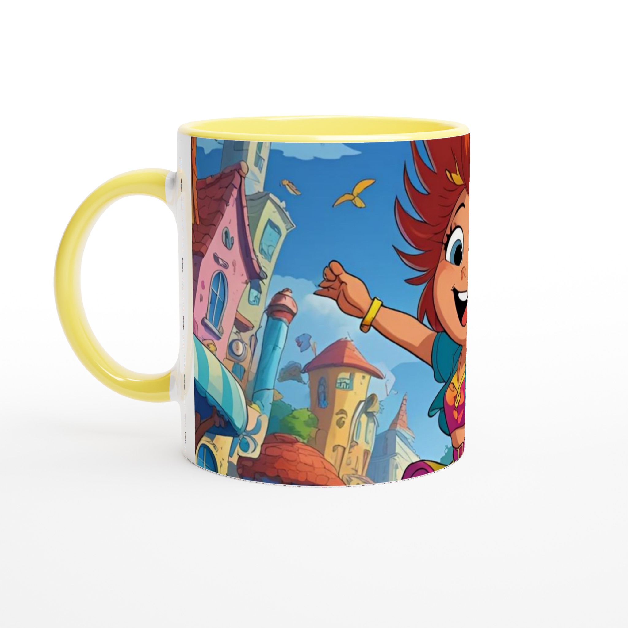 Vit 11oz keramisk mugg med lekfullt färgglatt motiv – välj mellan sju vibrerande keramiska färger 3 6d3fdfd3-59c1-474f-b185-34d0b486ec21