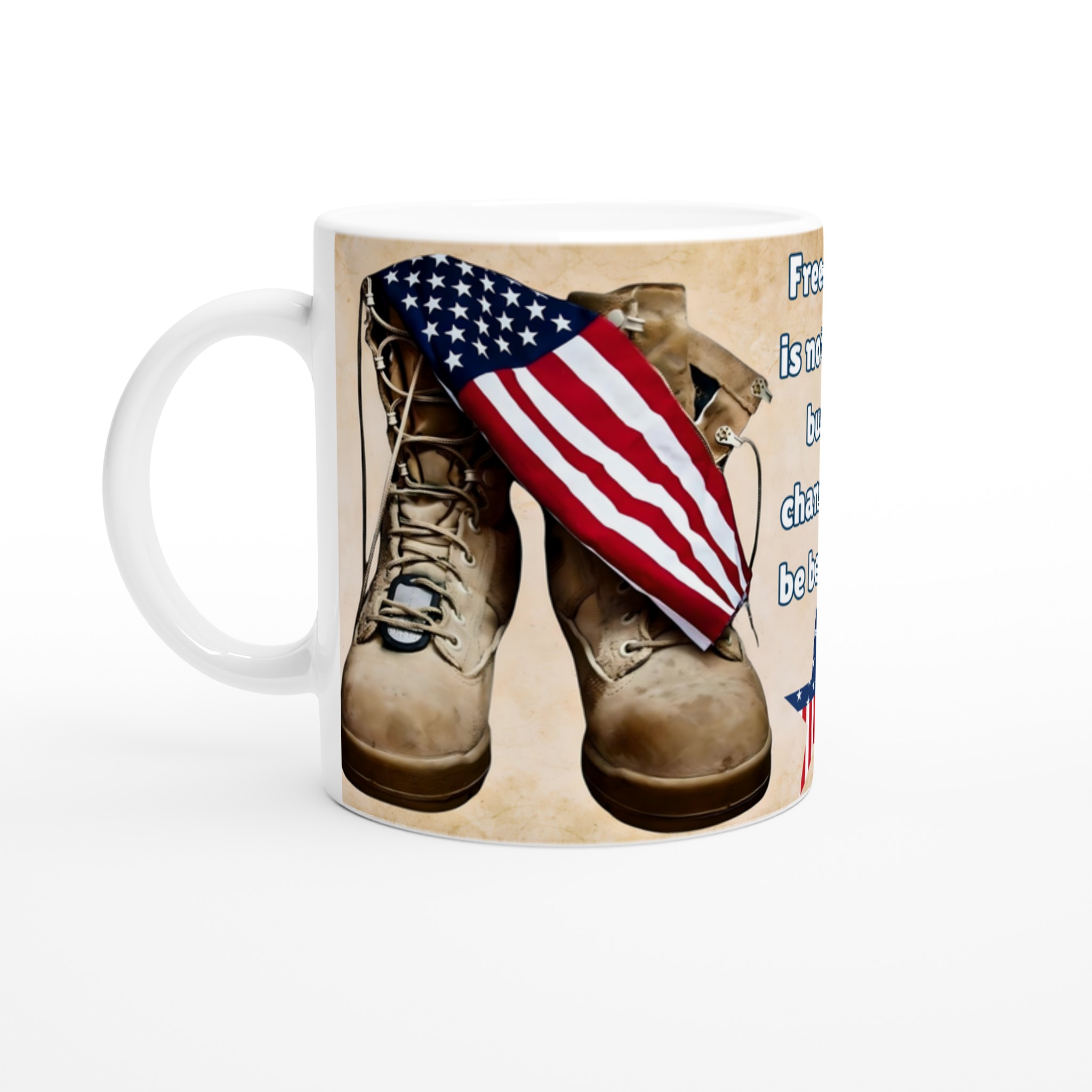 Vit 11oz keramisk mugg med Patriotiskt Amerikanskt Motiv – Välj bland sju färgstarka keramiknyanser 1 6d6a24fa-b83c-47d5-b859-3264d3da4496