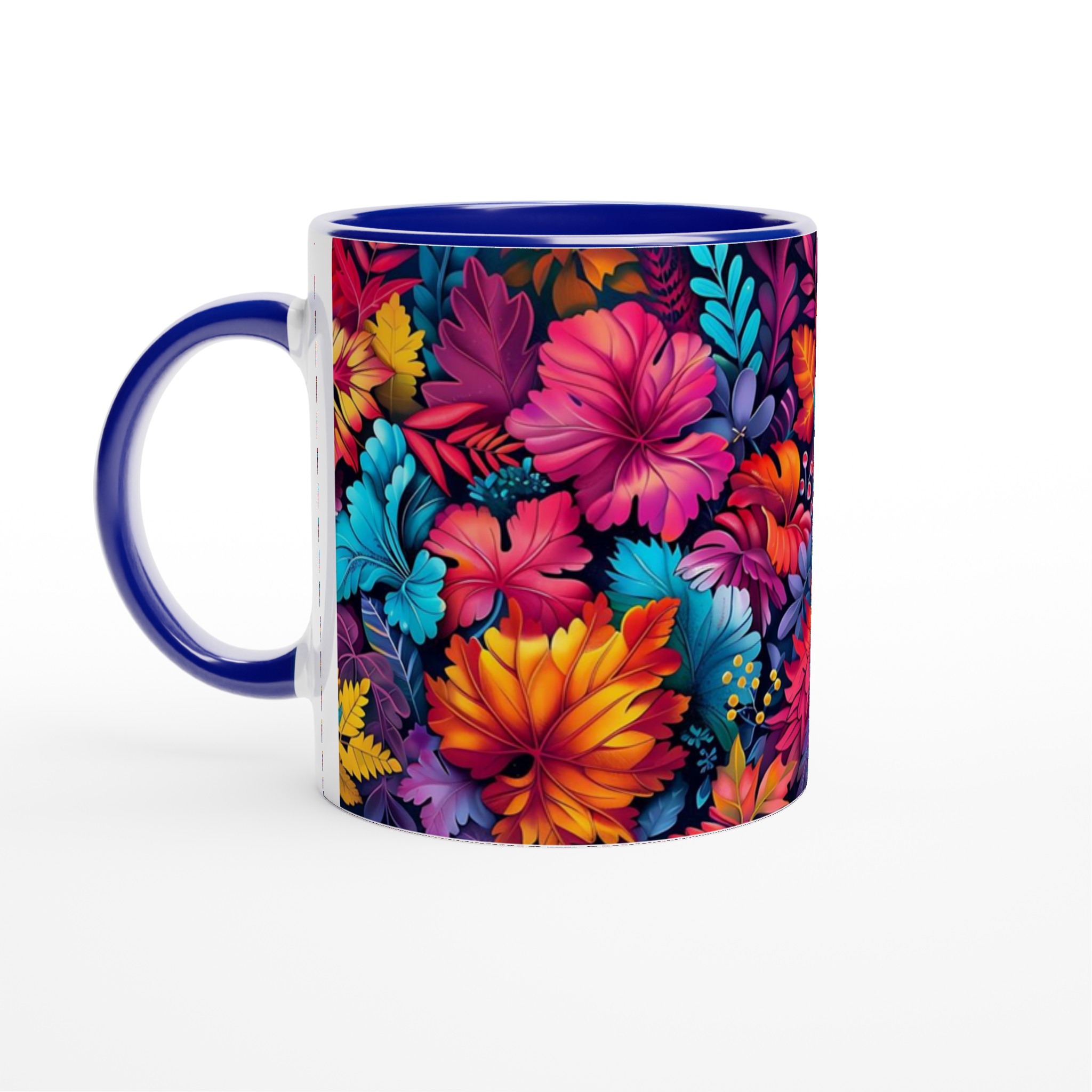 Färgsprakande Tropisk Löv Mugg – 11oz Keramikmugg i ditt val av 7 livfulla färger 2 6d9e720d-b729-4abc-b698-a0a0e29eece7