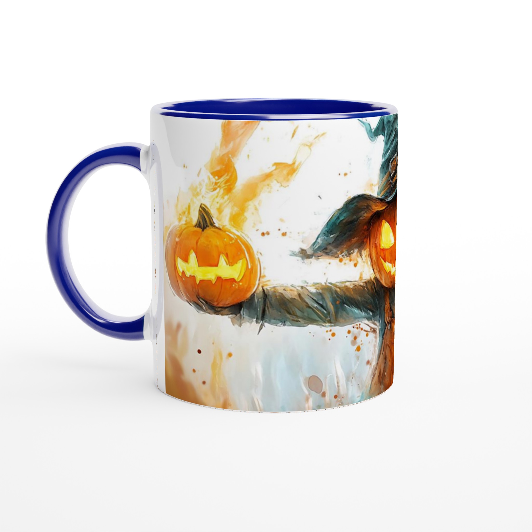 Mystisk Pumpa Skrämsel: Skräckinjagande Halloween Keramikmugg i ditt färgval – 11oz Vit Vit Keramikmugg 2 6e0829a6-2e0c-47b6-85a1-92fc7415f82c