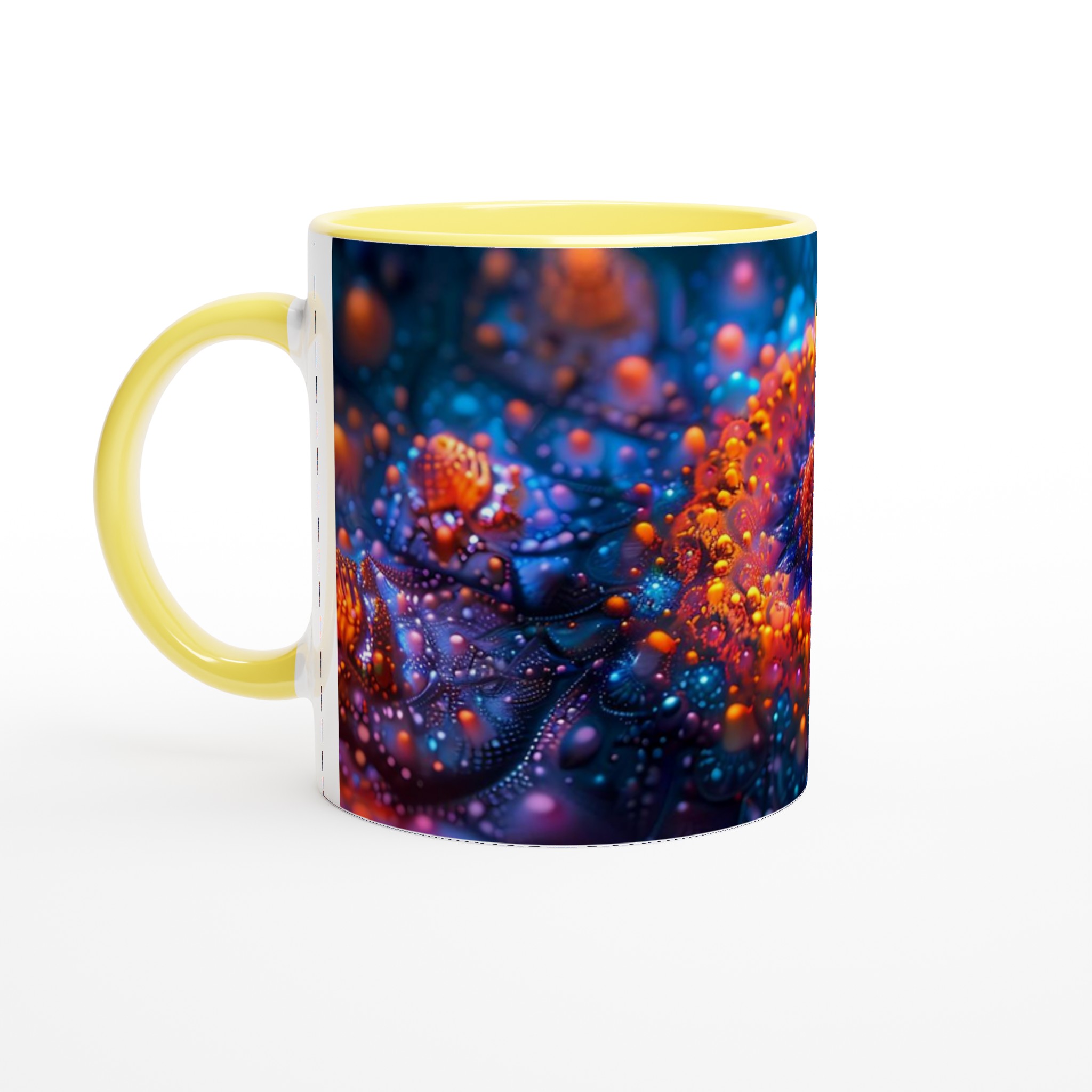 Kosmisk Fraktal Mugg - Livfulla Neonfärger på 11oz Keramik, Välj Din Favoritnyans! 3 6e1cddc9-3654-4037-8ba6-ae401239d20f