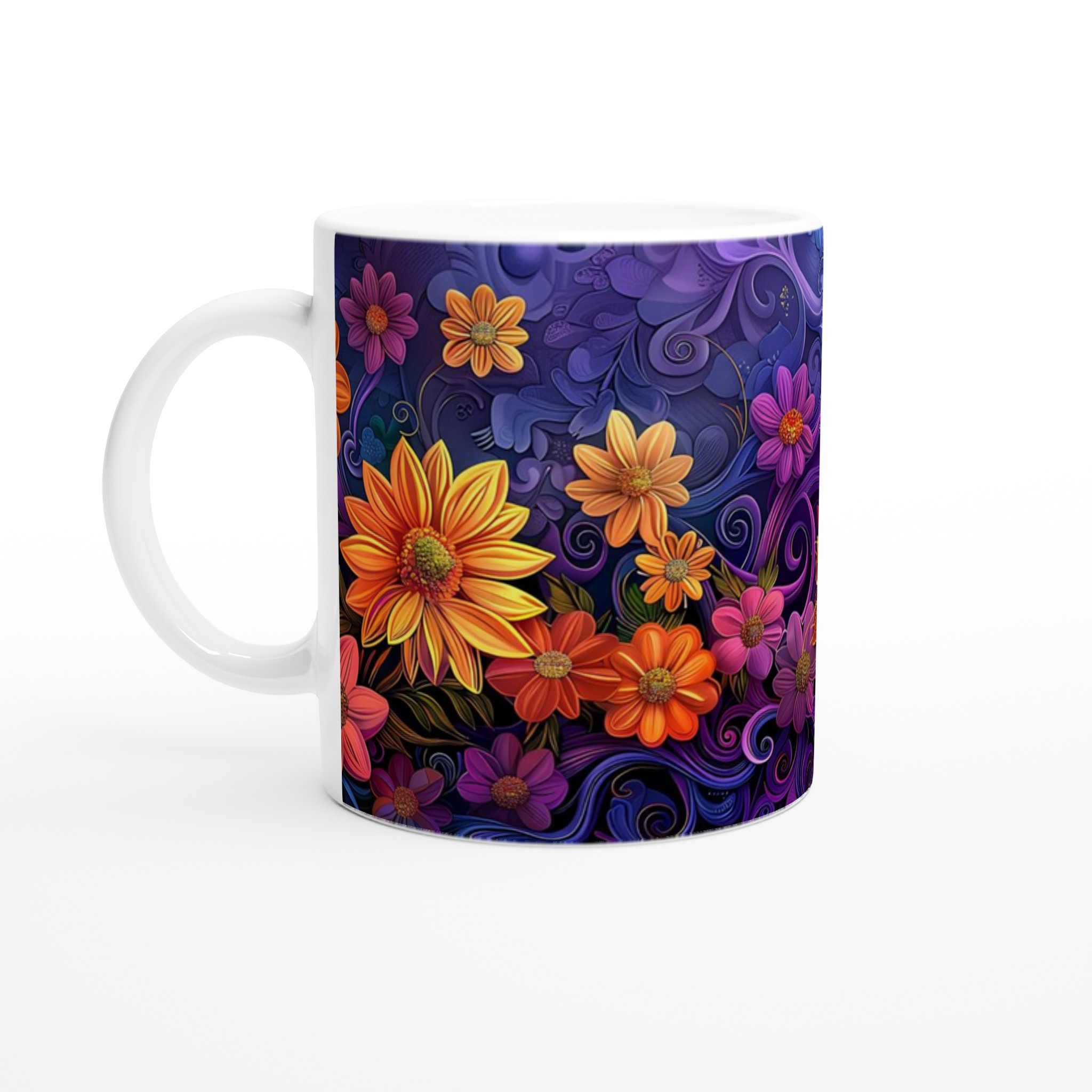 Färgexplosion: Konstnärlig Blommig Keramikmugg - 11oz, Välj Din Favoritfärg! 1 6e7a2466-a2cc-4977-a2b7-3368da8961a6