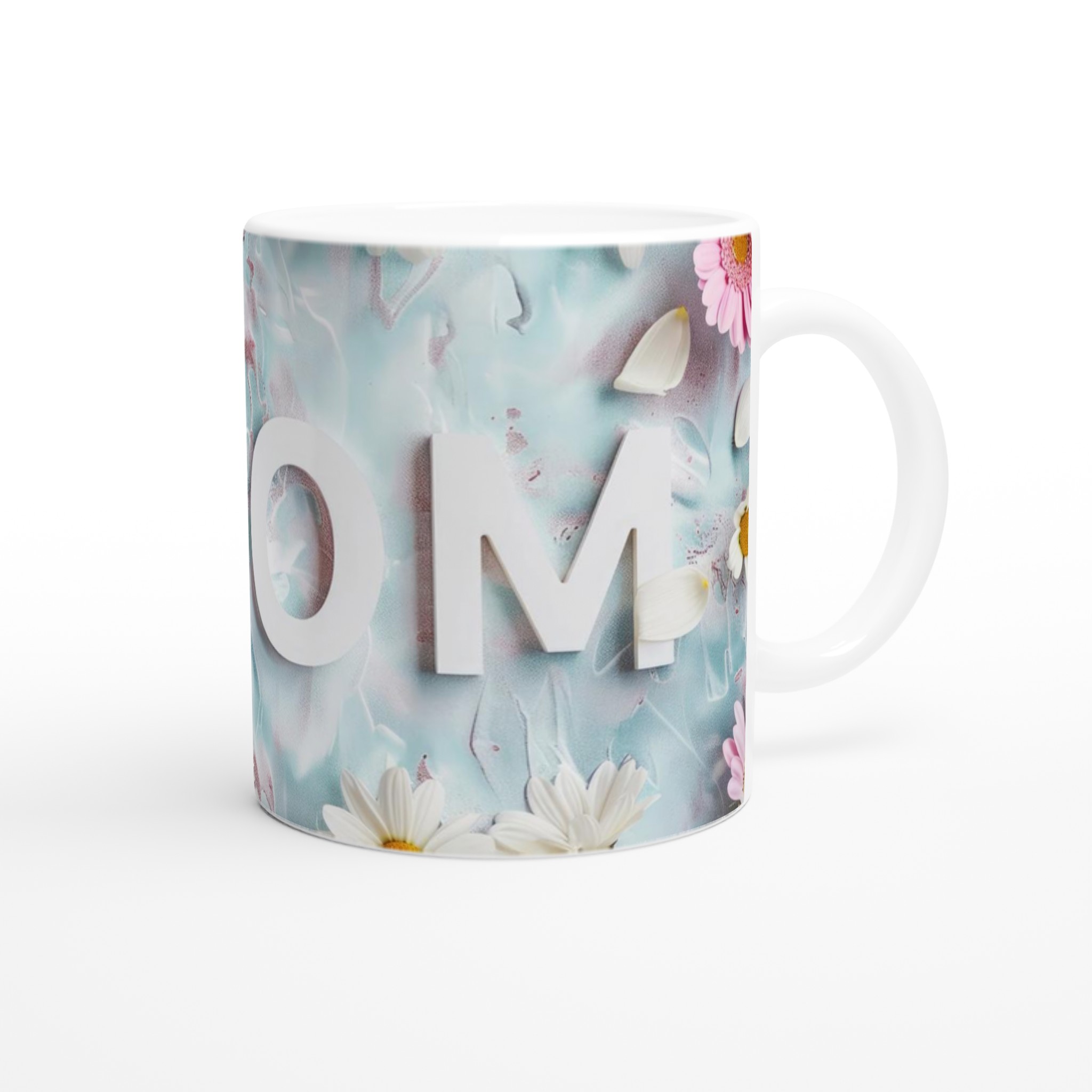Vit 11oz keramisk mugg - hylla mamma med blommigt charm och elegans 9 6ea043c9-ae25-4580-8137-ba57bc56b13b