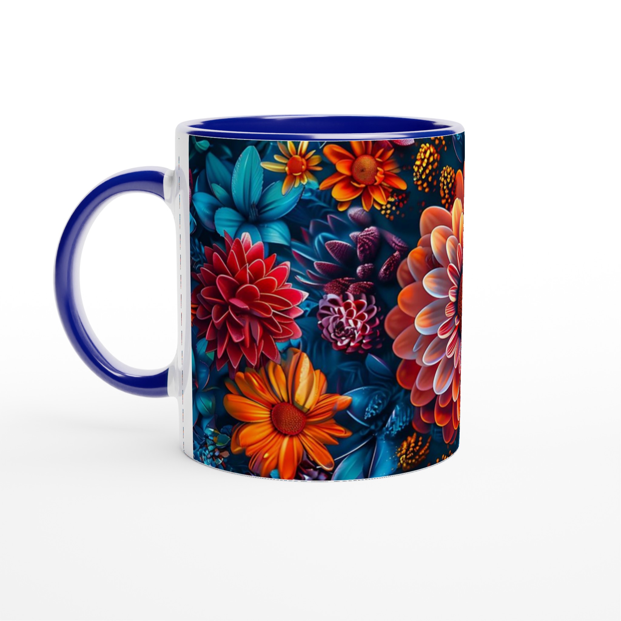 Tropisk Blomsterglädje 11oz Keramikmugg – En Färgexplosion för Din Kaffestund 2 6ea258fc-9ae7-4775-95f5-a8765c51ec1b