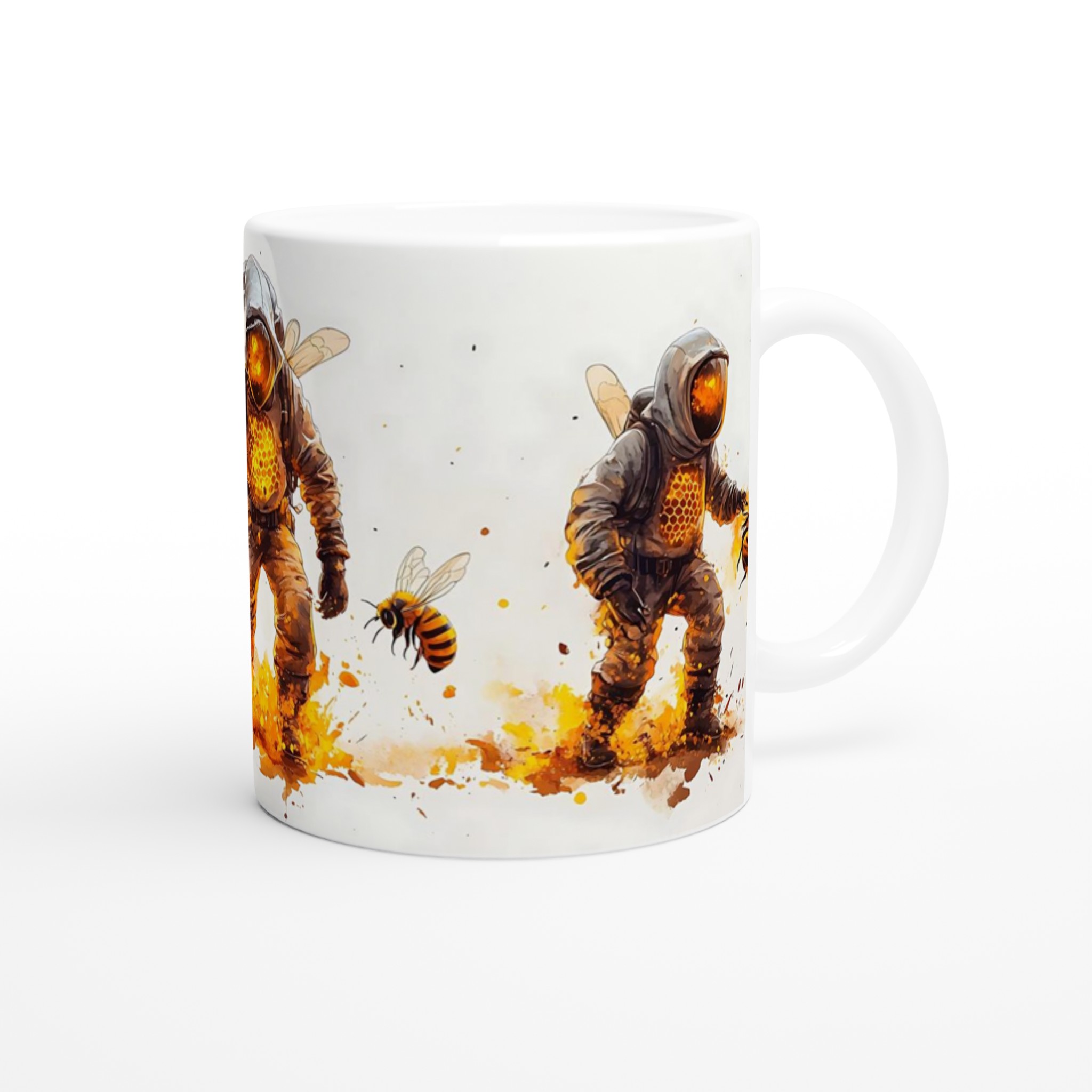 Bee-suit Astronaut Watercolor Mugg – Fånga rymdens sötma i din hand, välj din färg! 9 6eb84b97-30fe-4721-8096-b7cac78d06c9