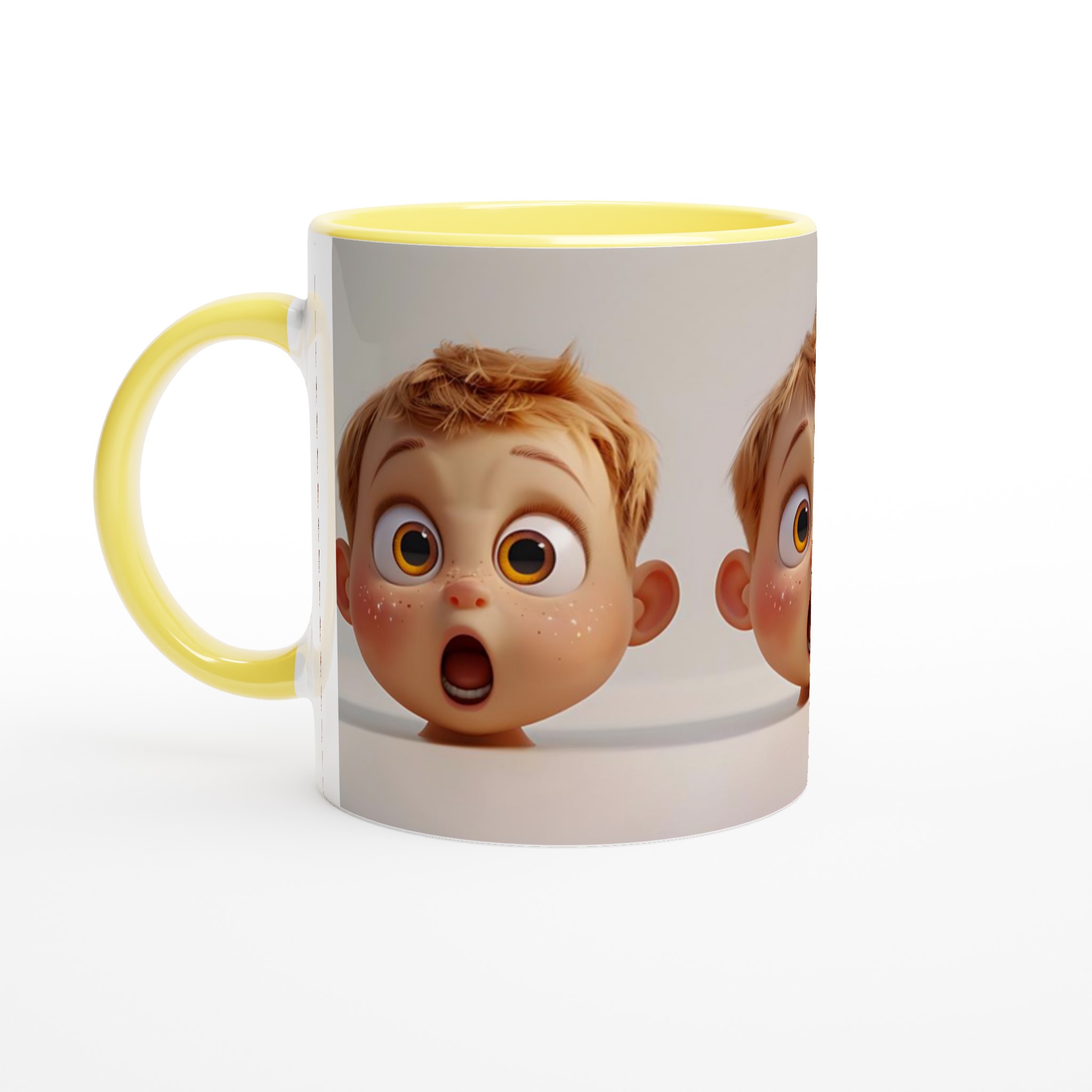 Förvånad Baby Ansikte Keramisk Mugg - Rolig Design i 7 Färger | 11oz Kaffekopp 3 6ed8db21-78be-416b-9ca7-0ab9c5105843