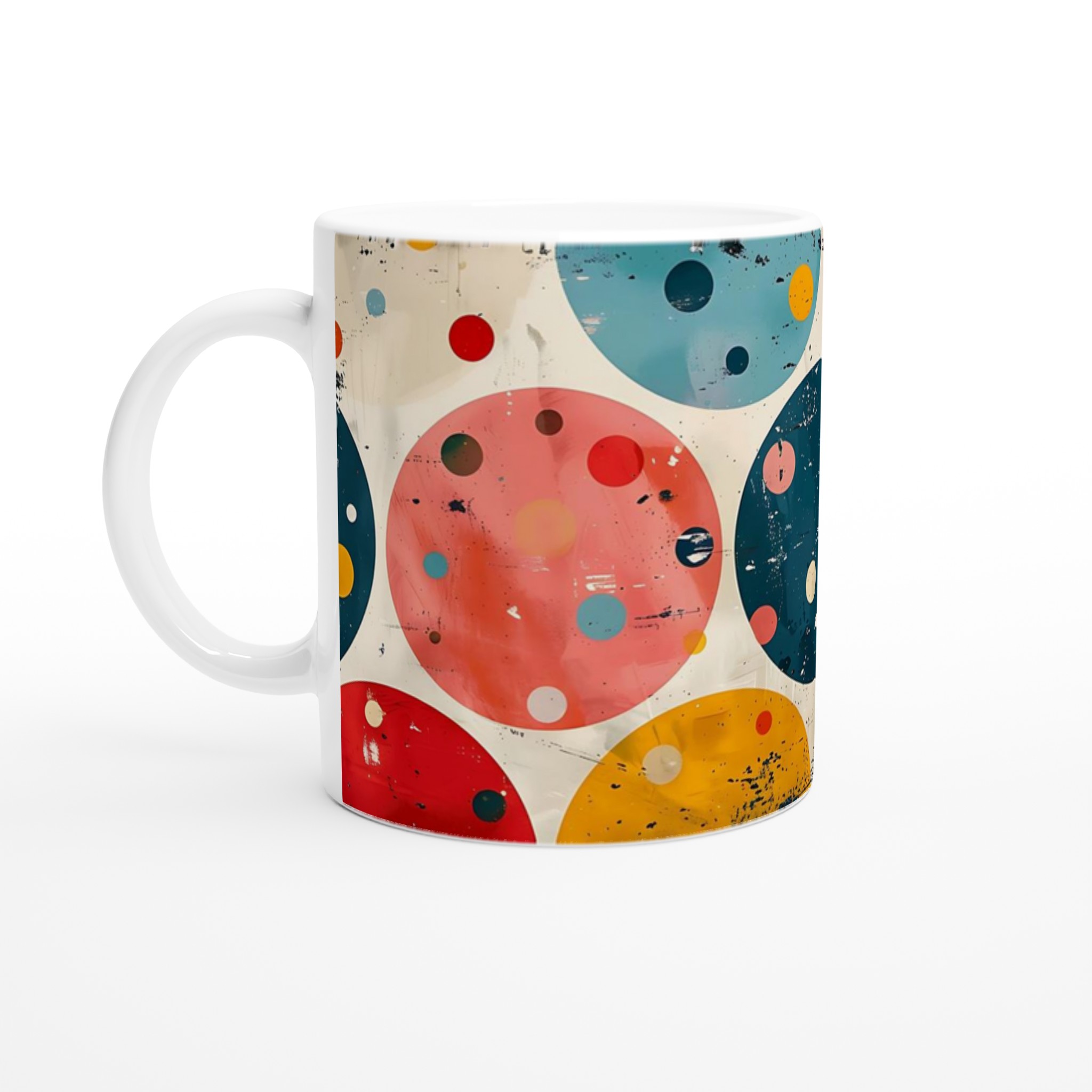Retro Polka Dot Keramikmugg – Färgglad, Slitstark 11oz Kaffemugg i Ditt Val av 7 Livliga Färger 1 6ef3b50d-36bb-4482-aae6-2c55849249d2