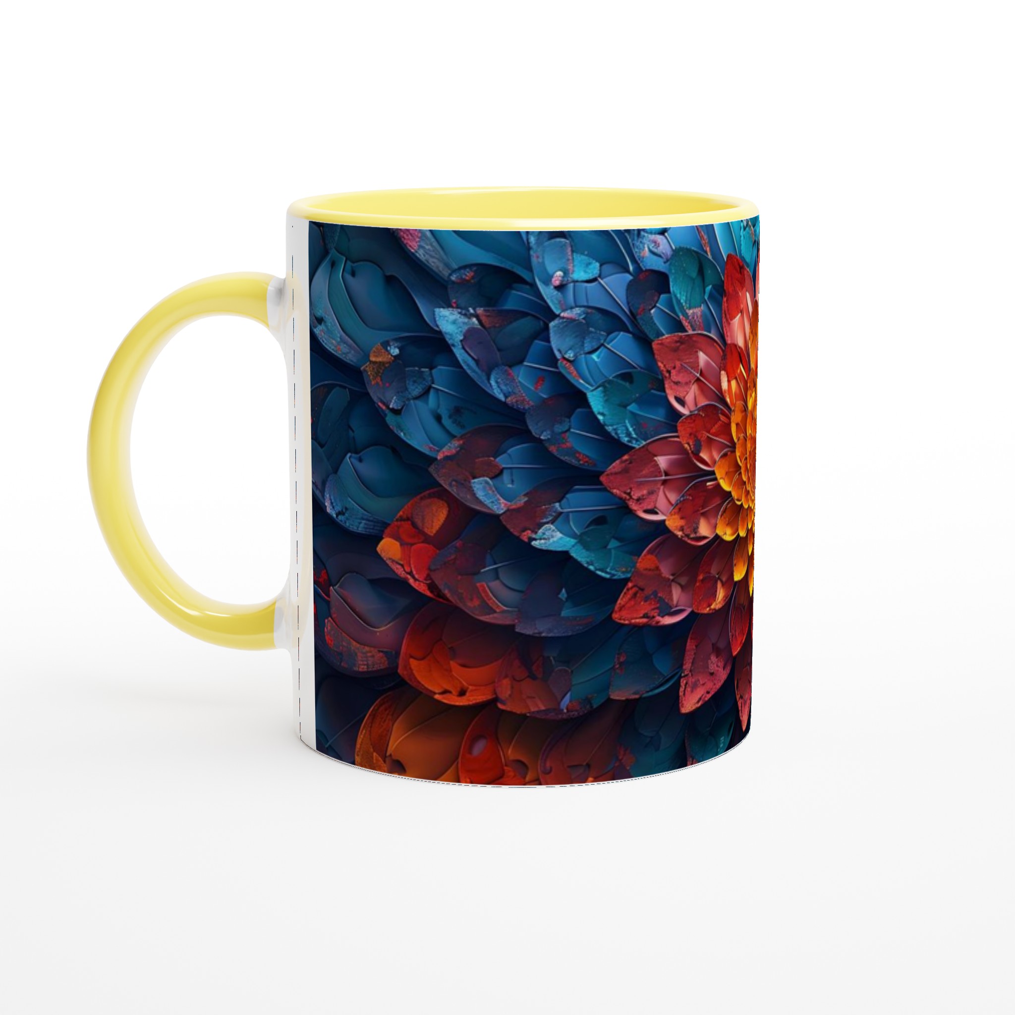 Abstrakt Blommig 11oz Keramisk Mugg – Konstnärlig Kaffekopp i Klara Färger 3 6efa7356-9e2e-400a-9990-b94a1f044acf