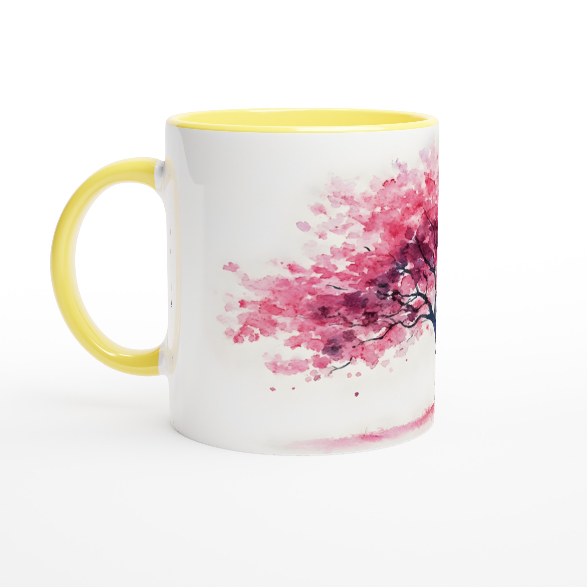 Körsbärsträds Mugg - Akvarell-inspirerad Keramisk Kaffemugg i 7 Färger 3 6f0c66e6-381b-4fea-b9fe-d5898805a457
