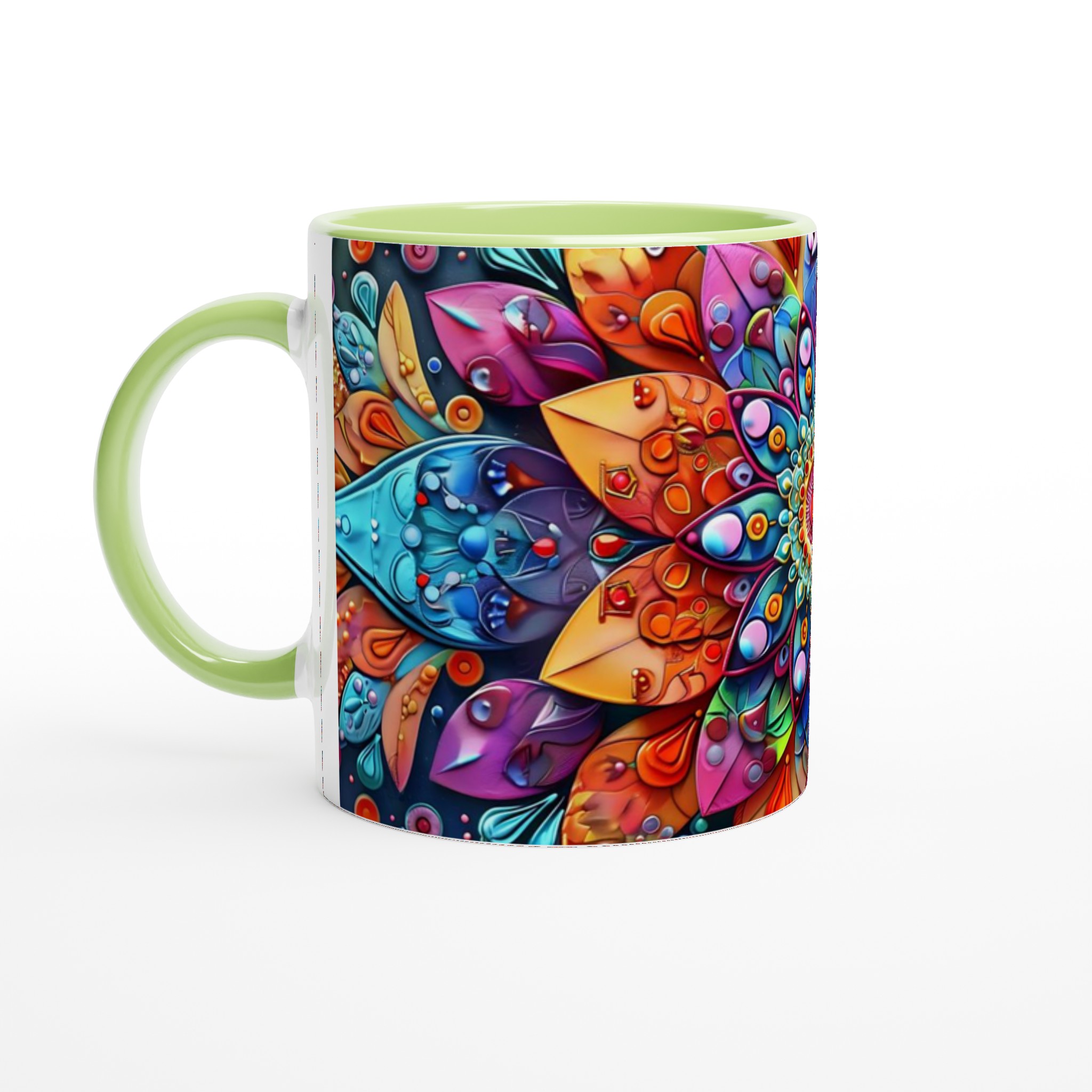 Färgsprakande Mandala Keramikmugg - 11oz Premium Designmugg för Konstälskare i Flera Färger 7 6f36476d-d5ea-4911-8829-f70ccd832890