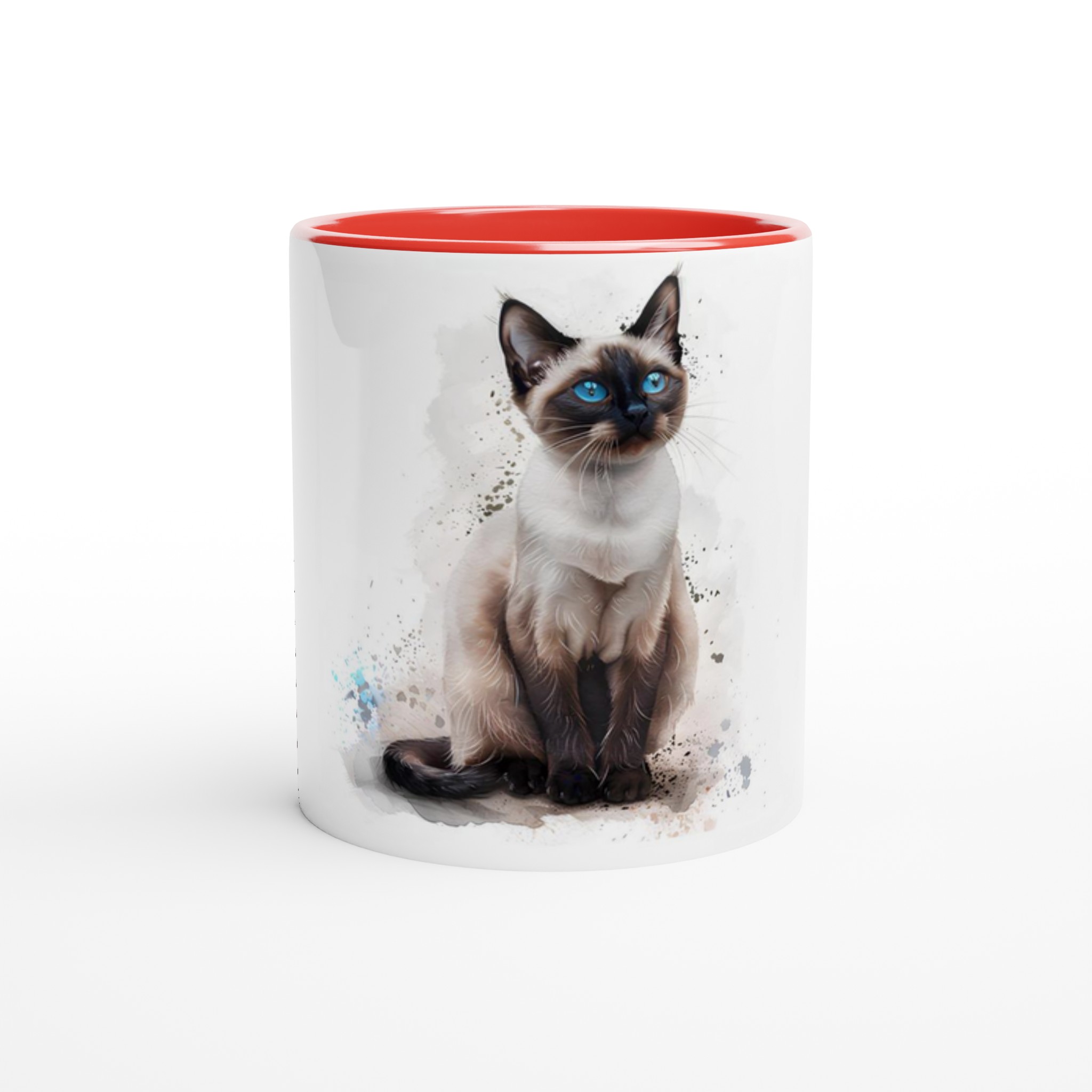 Siamkatt akvarell 11oz keramikmugg – Perfekt för kattälskare i ditt val av sex färgade nyanser 2 6fa72929-9118-4eb9-b6f6-8ee40b13e885