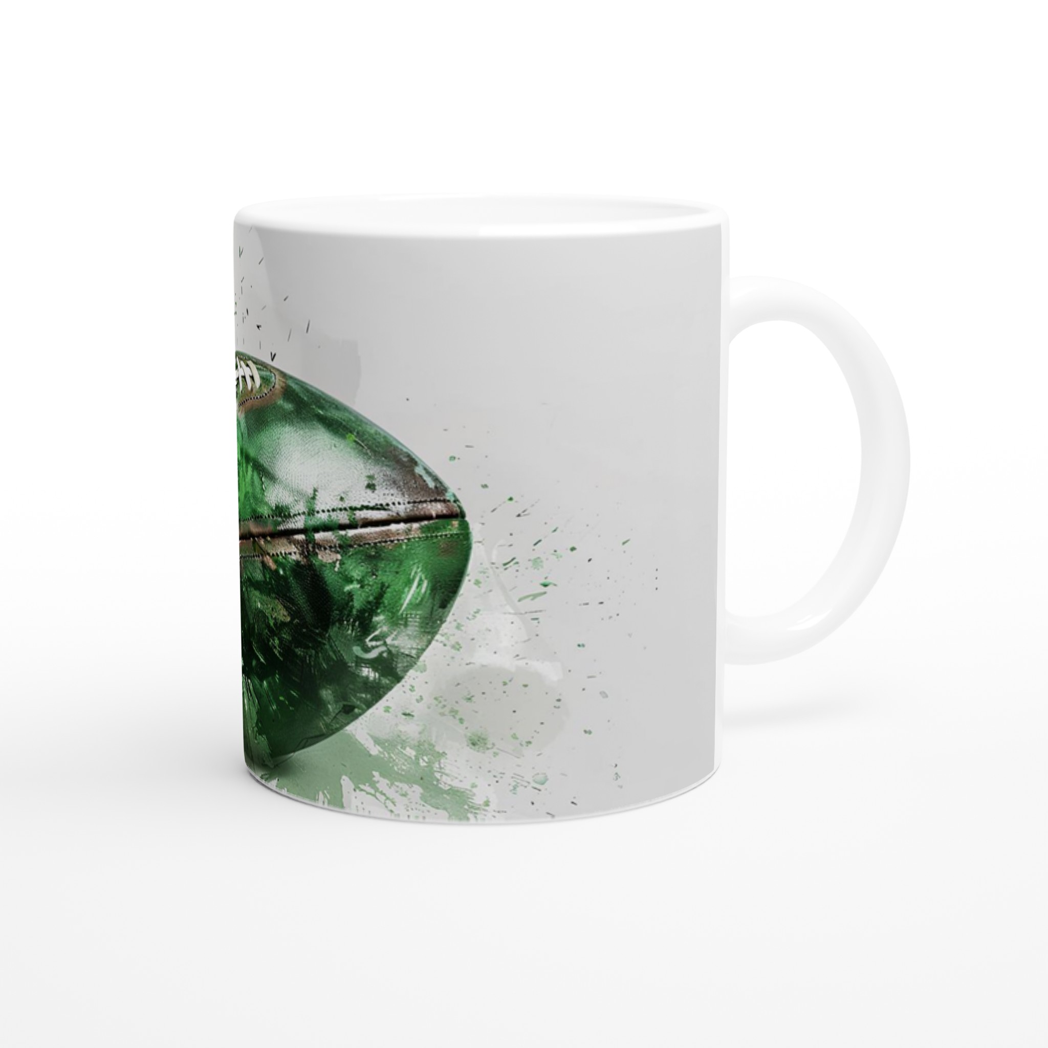 Grön Splash Amerikansk Fotboll – 11oz Keramikmugg i Valfri Färg 9 6fdc47e6-cb80-4431-95ab-8e8635083847