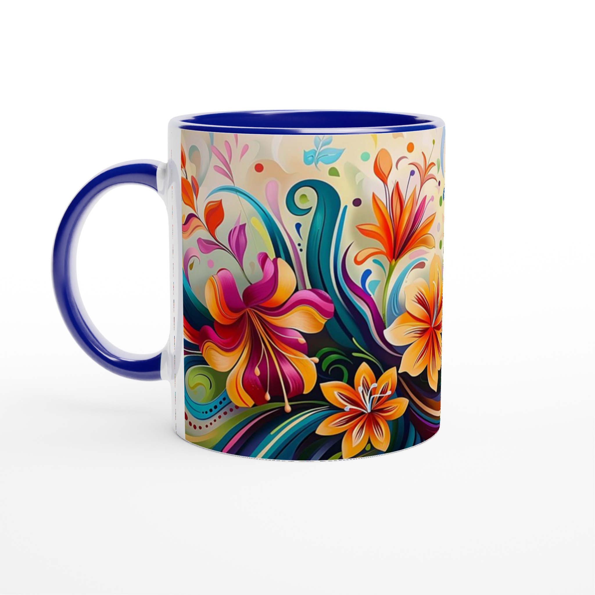 Konstfull Blomster Dans – 11oz Keramikmugg i Valfri Färg – Perfekt för Konstälskare 2 6fde322b-fd8f-4102-8fa0-380d60f856d2