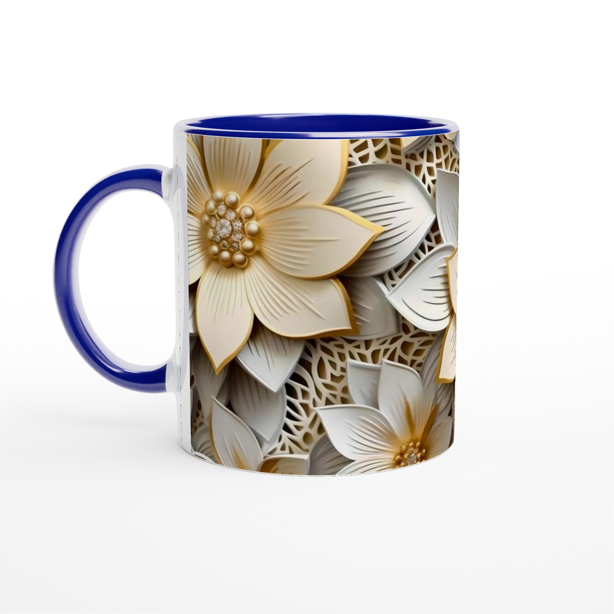 Elegant Vit 11oz Keramisk Mugg med Guldaccent – Välj Din Favoritfärg 2 6fe8e030-7303-4fab-bbfb-ffbd5a267cdb