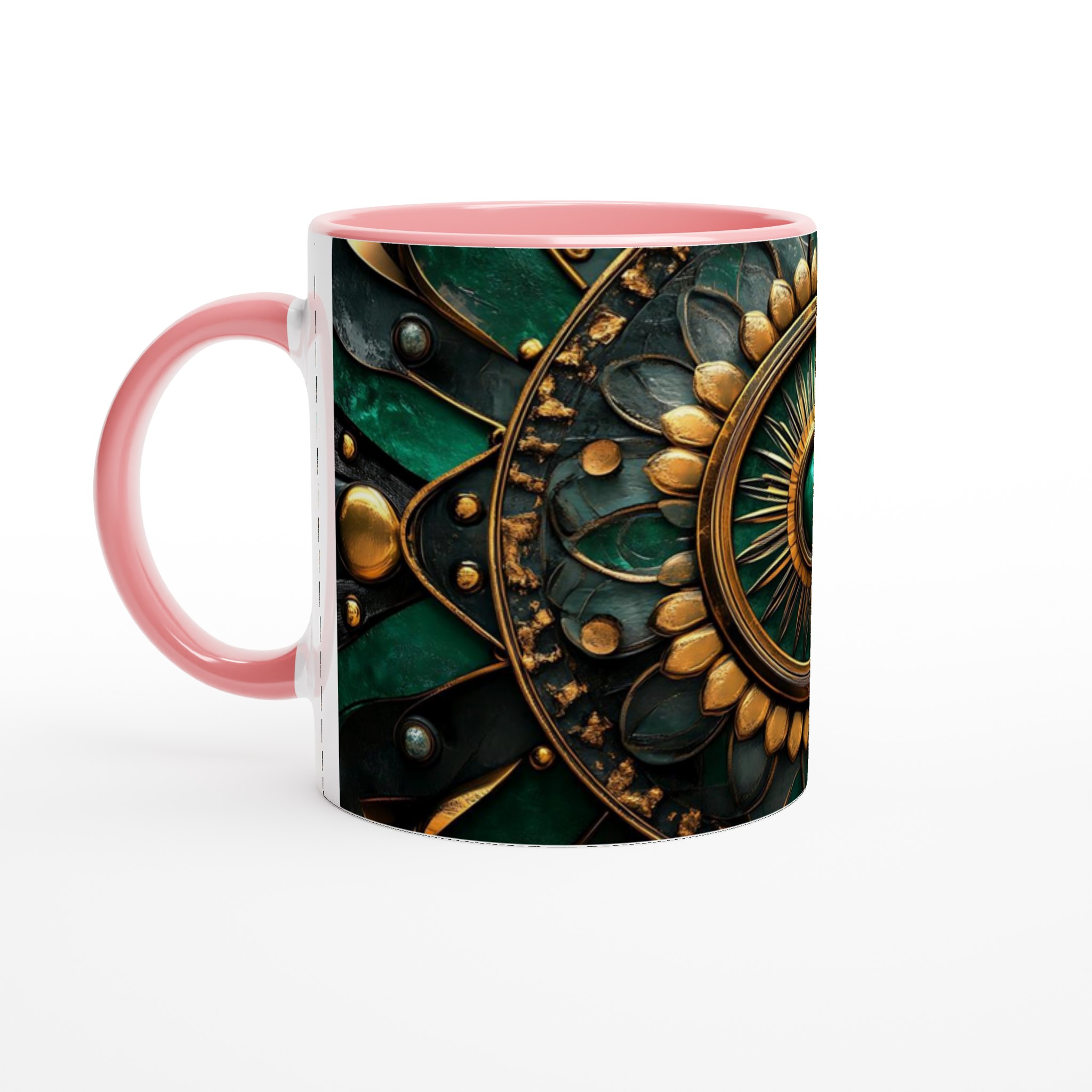 Mångfärgad 11oz Keramisk Mugg: Konstnärlig Design i Guld & Smyckesgrönt – Välj Din Favoritfärg! 6 6ffa539a-bb61-4bae-86c7-4a5b69a7bd8c