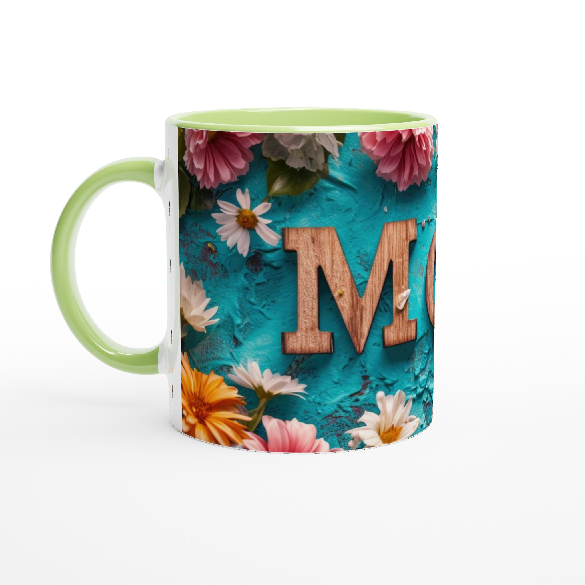 Vit 11oz keramisk mugg – Fira mamma med blomstrande elegans i flera färger 7 70052e86-45a3-4ab1-9acd-1d67c4fe3123