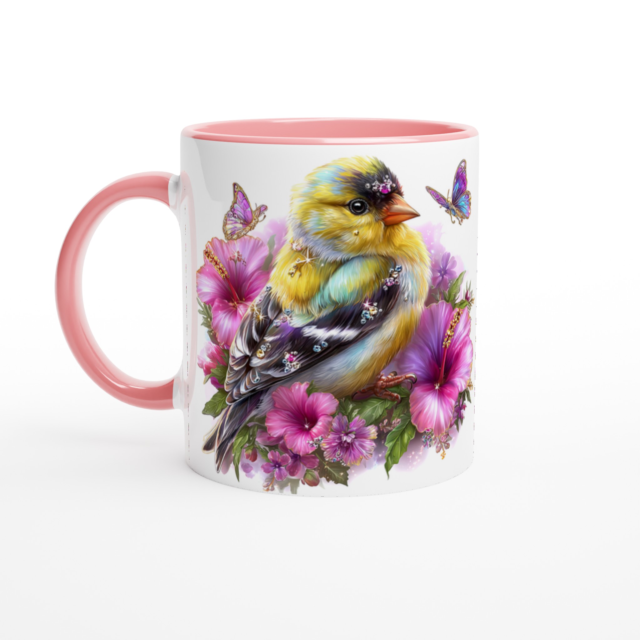 Förtrollande Fågel & Hibiskus Keramisk Mugg – Ett Konstverk för Varje Sip i Valfri Färg! 6 7039a690-61f4-4fb6-af80-8f3a9f137eab
