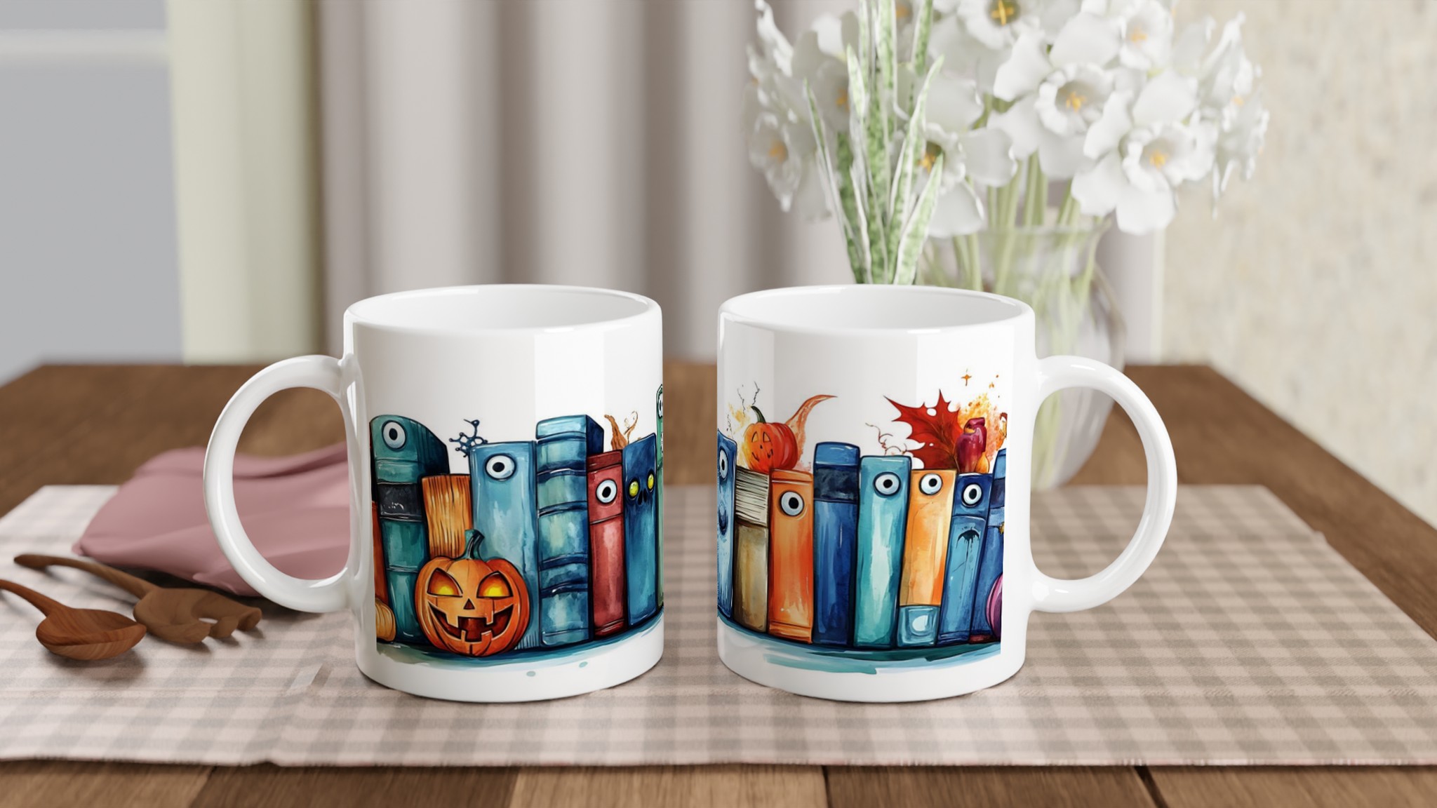 Mystisk Bibliotek Mugg – Keramisk 11oz Halloween & Bokälskare Kaffemugg i 7 Färger 10 7051cfdc-791c-4cc2-8fa2-4cdc1fdf3568