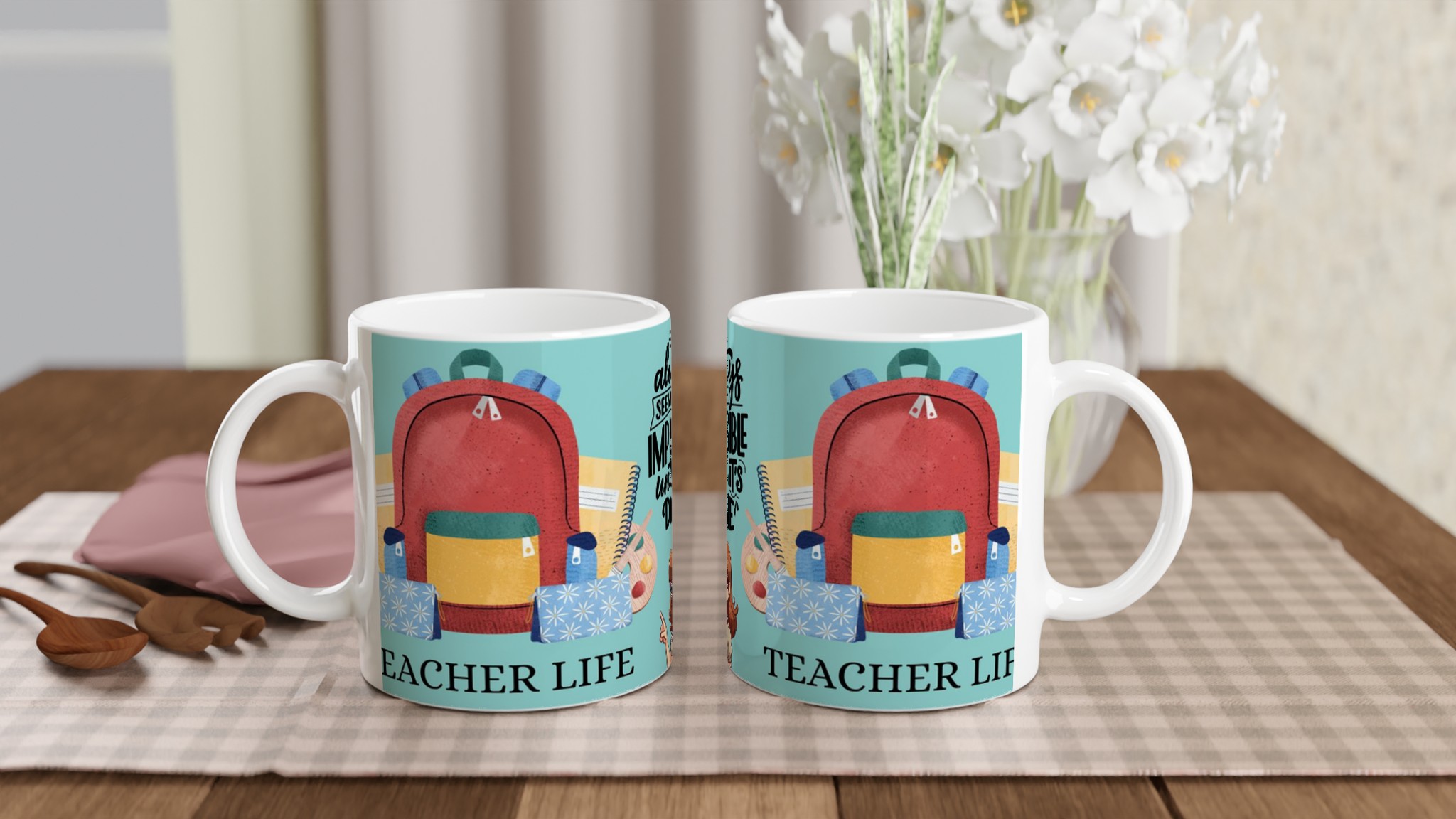 Inspirerande 'Teacher Life' Mugg – En hyllning till varje lärares vardag i 7 levande färger! 10 70984acf-00bc-4675-82fa-0b16ede1d85a