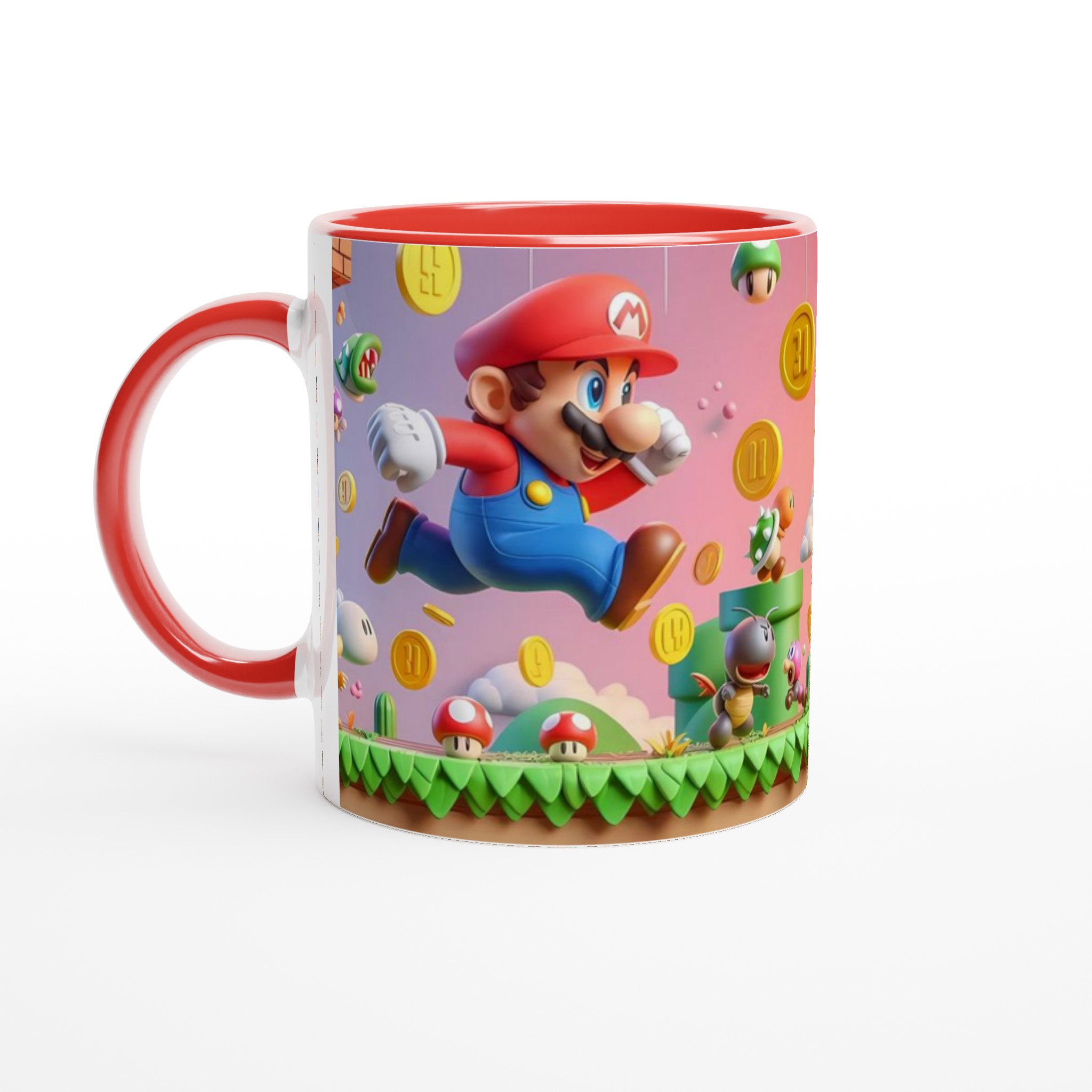 Vit 11oz keramisk mugg med spelinspirerat designval i sju livfulla färger 5 709aeef3-c03a-4517-b32c-c2f56225bd93