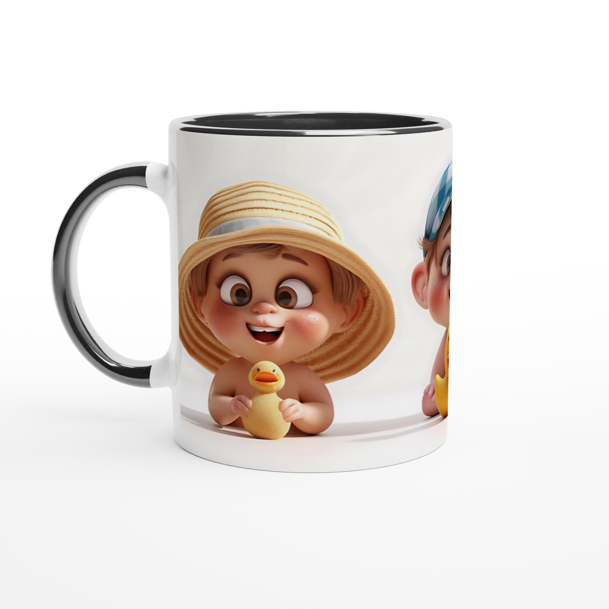 Söta Baby- och Ank-motiv Mugg – 11 oz premium keramik för glada stunder, välj din färg! 4 70b07e3a-c688-49f7-a5df-55df633a4033